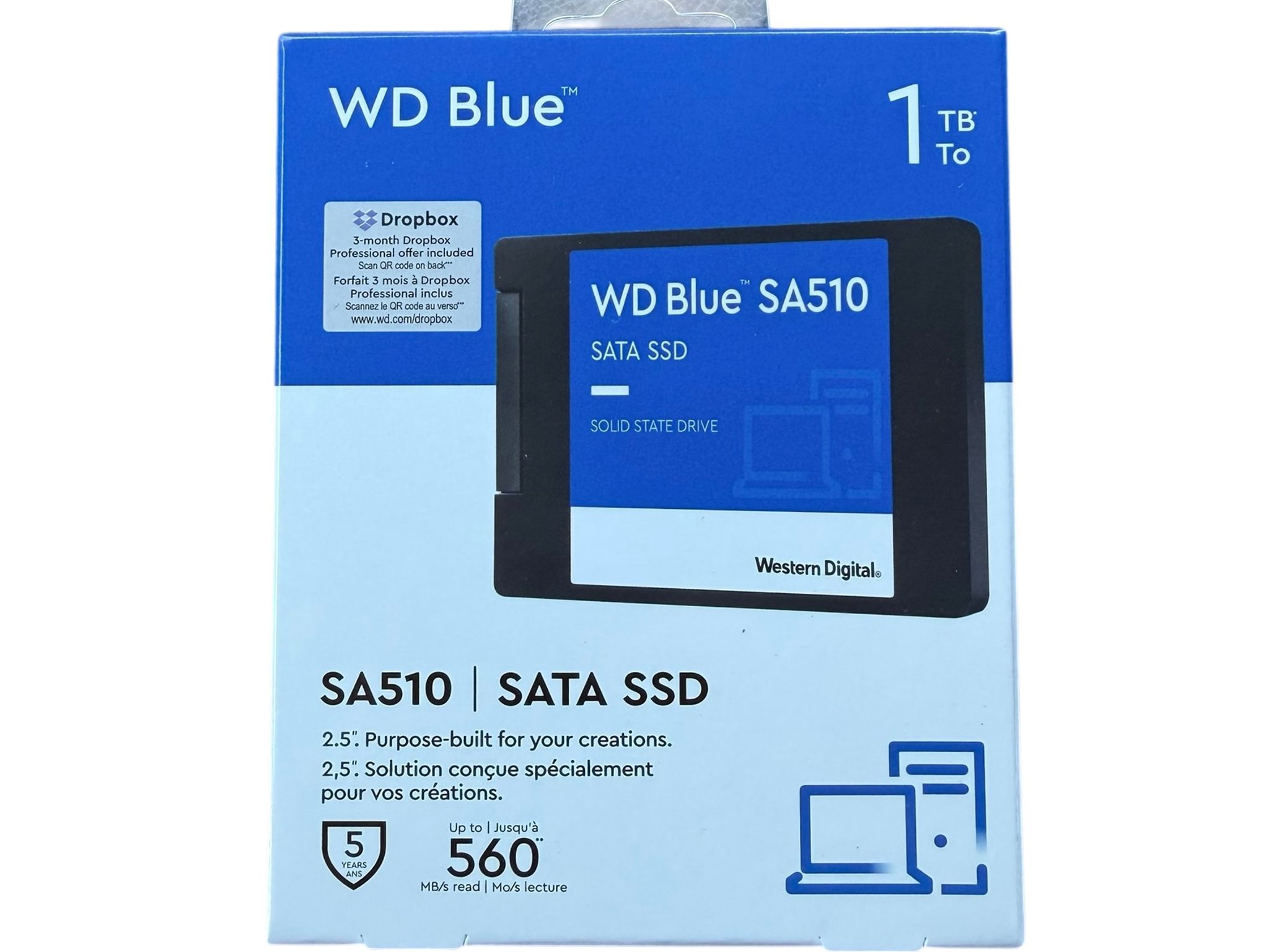WD Blue 1TB 2.5-inch SATA SSD, SA510 (New, Unopened)
