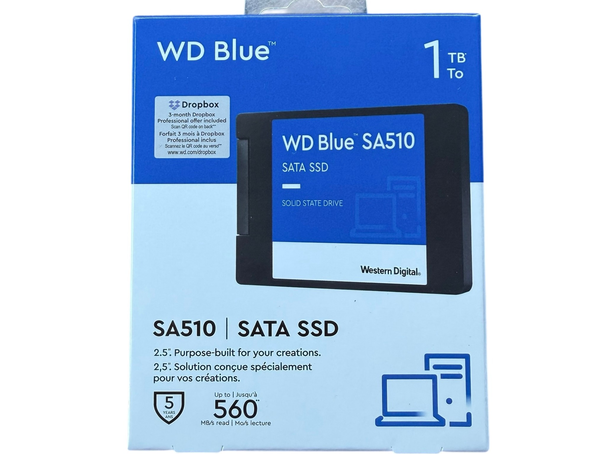 WD Blue 1TB 2.5-inch SATA SSD, SA510 (New, Unopened)