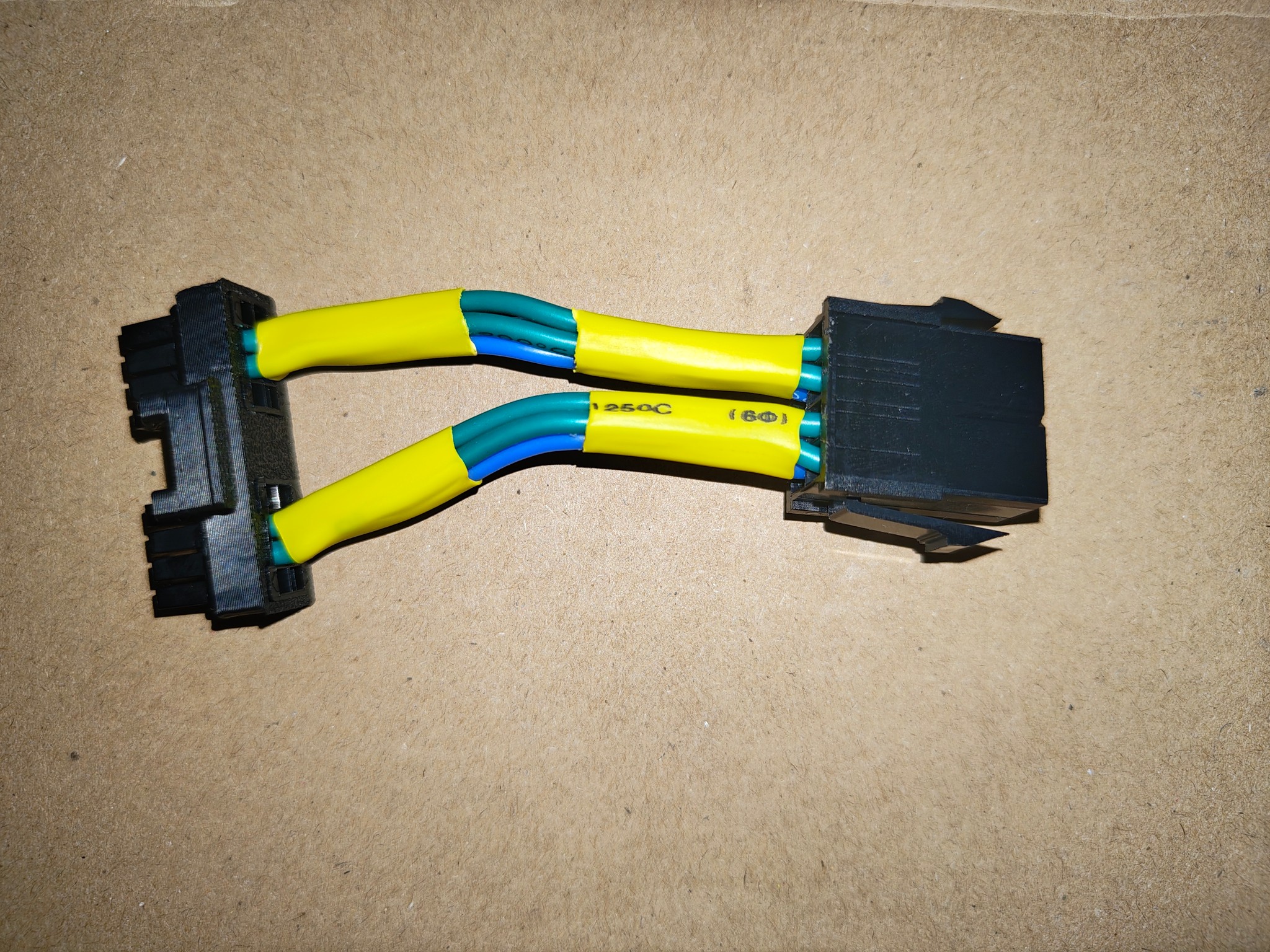 Bc250 power cables CPU 8 pin to dual microfit