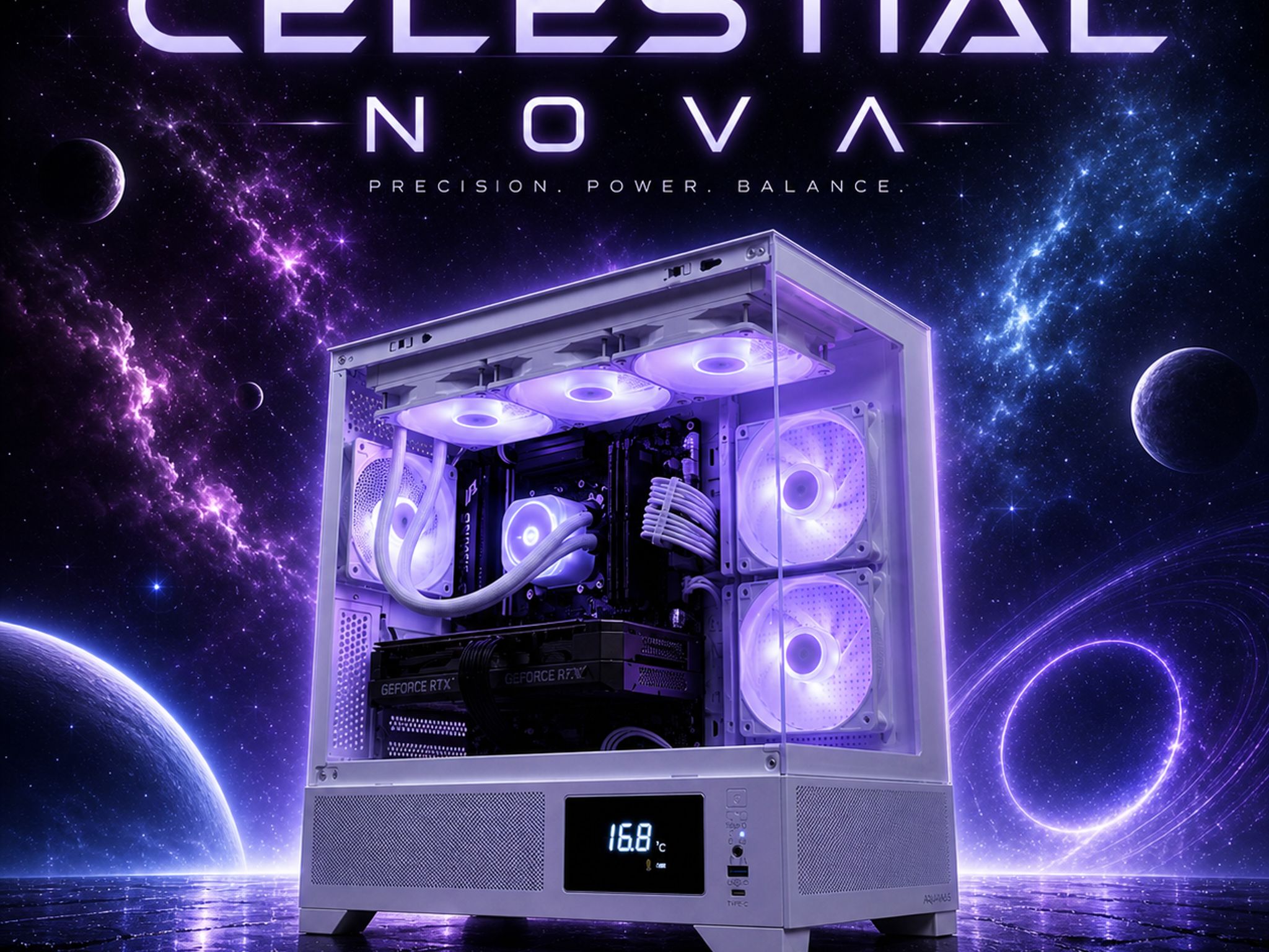 🪐☄️"Celestial Nova"☄️🪐| 1440p/4k Gaming | R7 7800x3D | 4070 Super | 32GB DDR5 | 2tb SSD | WiFi