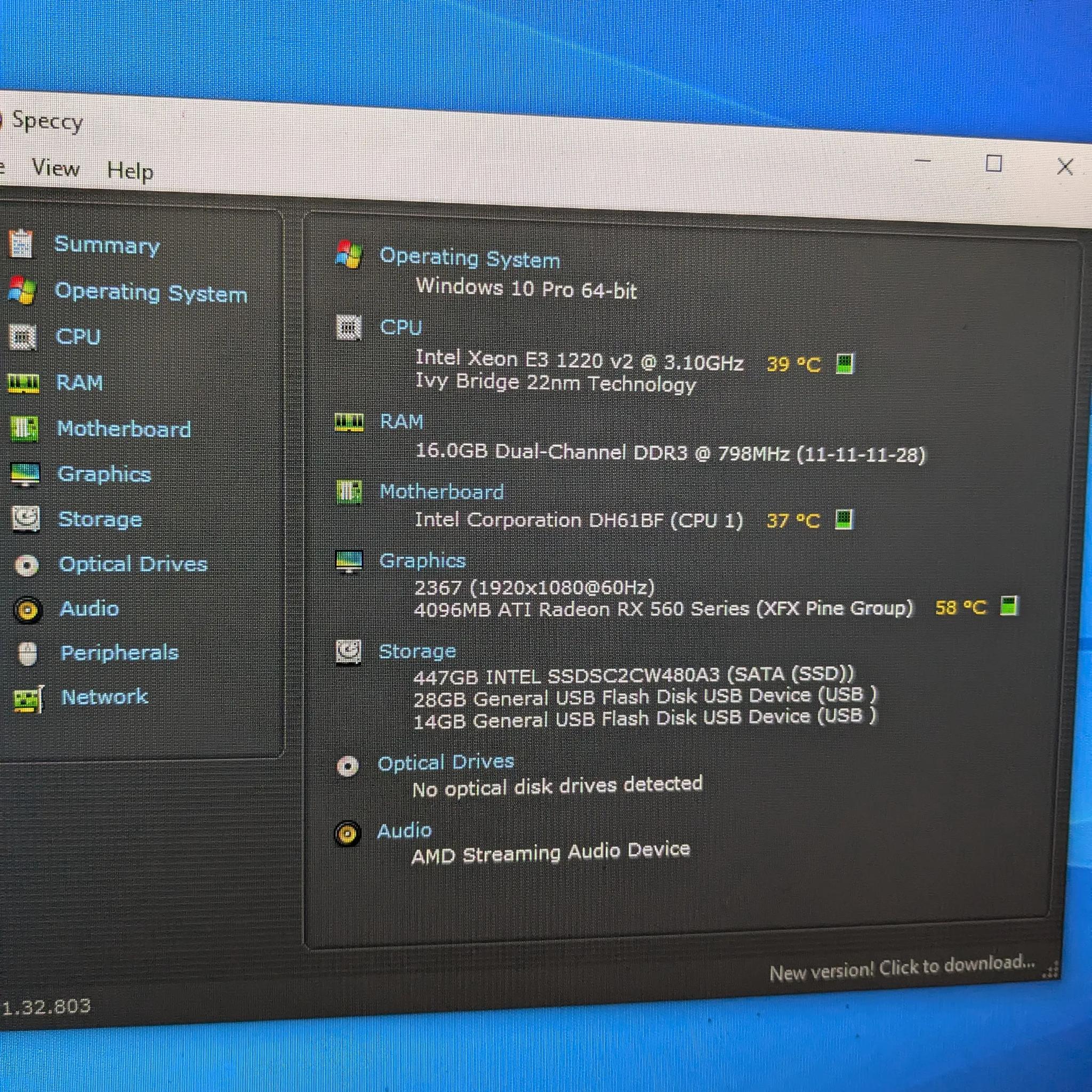 FREE SHIP || Fresh Start || Xeon E3-1220v2 (Same as i5-3450), RX 560 4GB, 16GB RAM, 480GB SSD, Win10