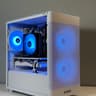 Ryzen 5 2600X/AMD RX 580 8GB Custom RGB White Gaming PC Bundle W/Keyboard/Mouse/Headset & Mic