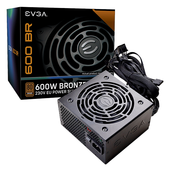 EVGA 600 BR, 80+ BRONZE 600W, Power Supply 100-BR-0600