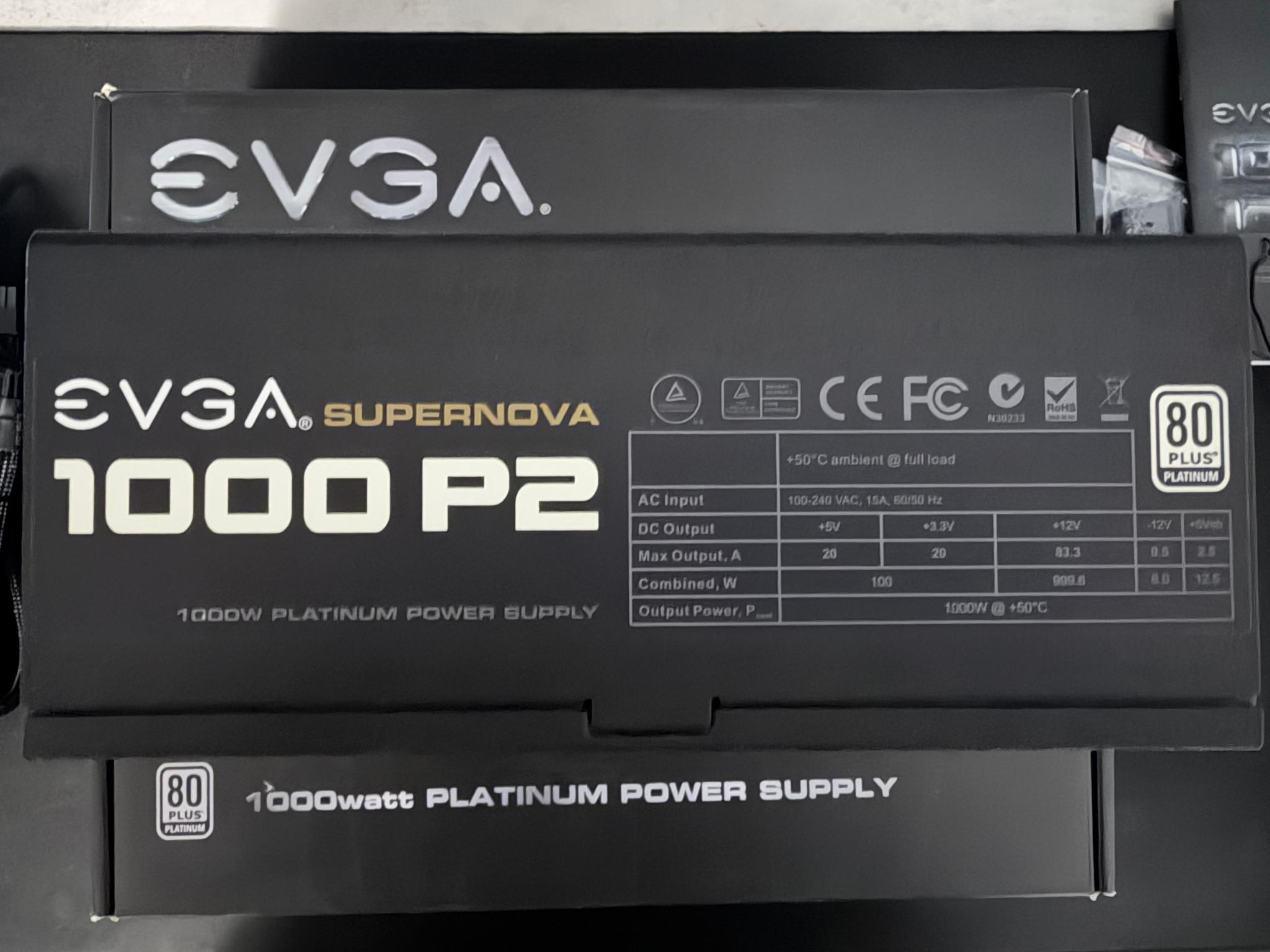 EVGA Supernova 1000 P2 80 Platinum Fully Modular