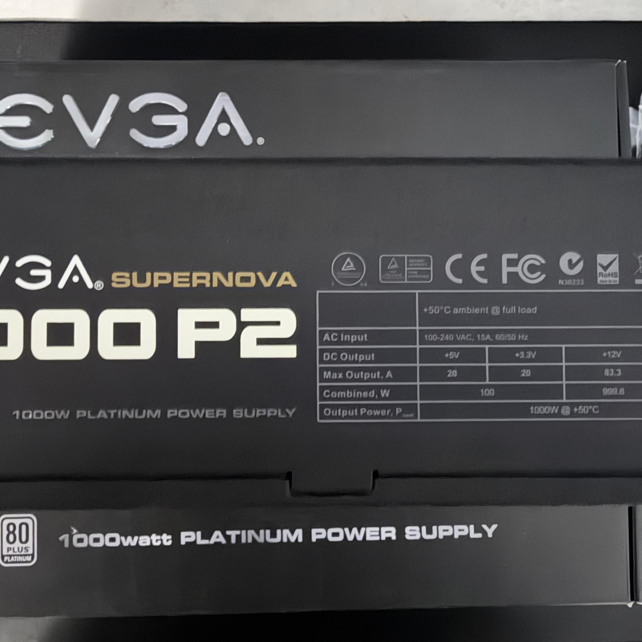 EVGA Supernova 1000 P2 80 Platinum Fully Modular