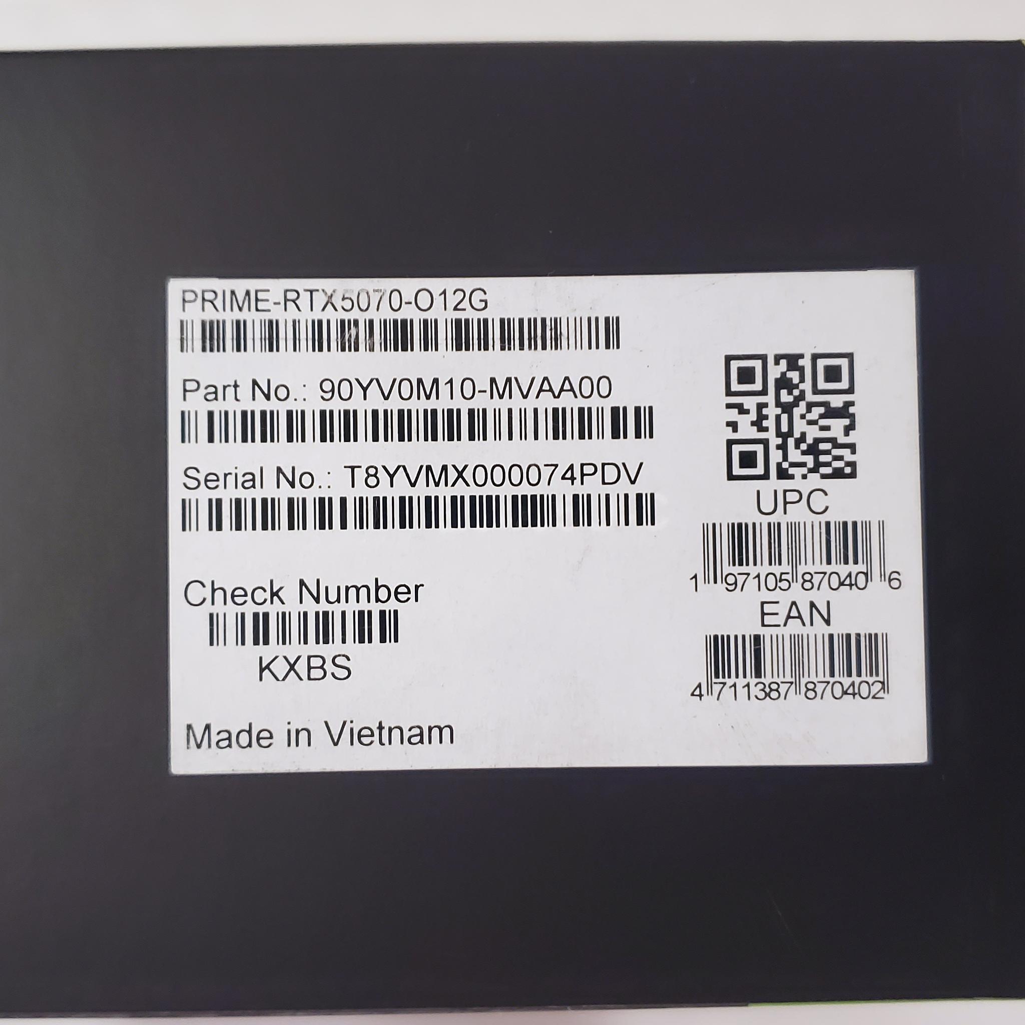 ASUS PRIME GeForce RTX 5070 OC Edition 12GB