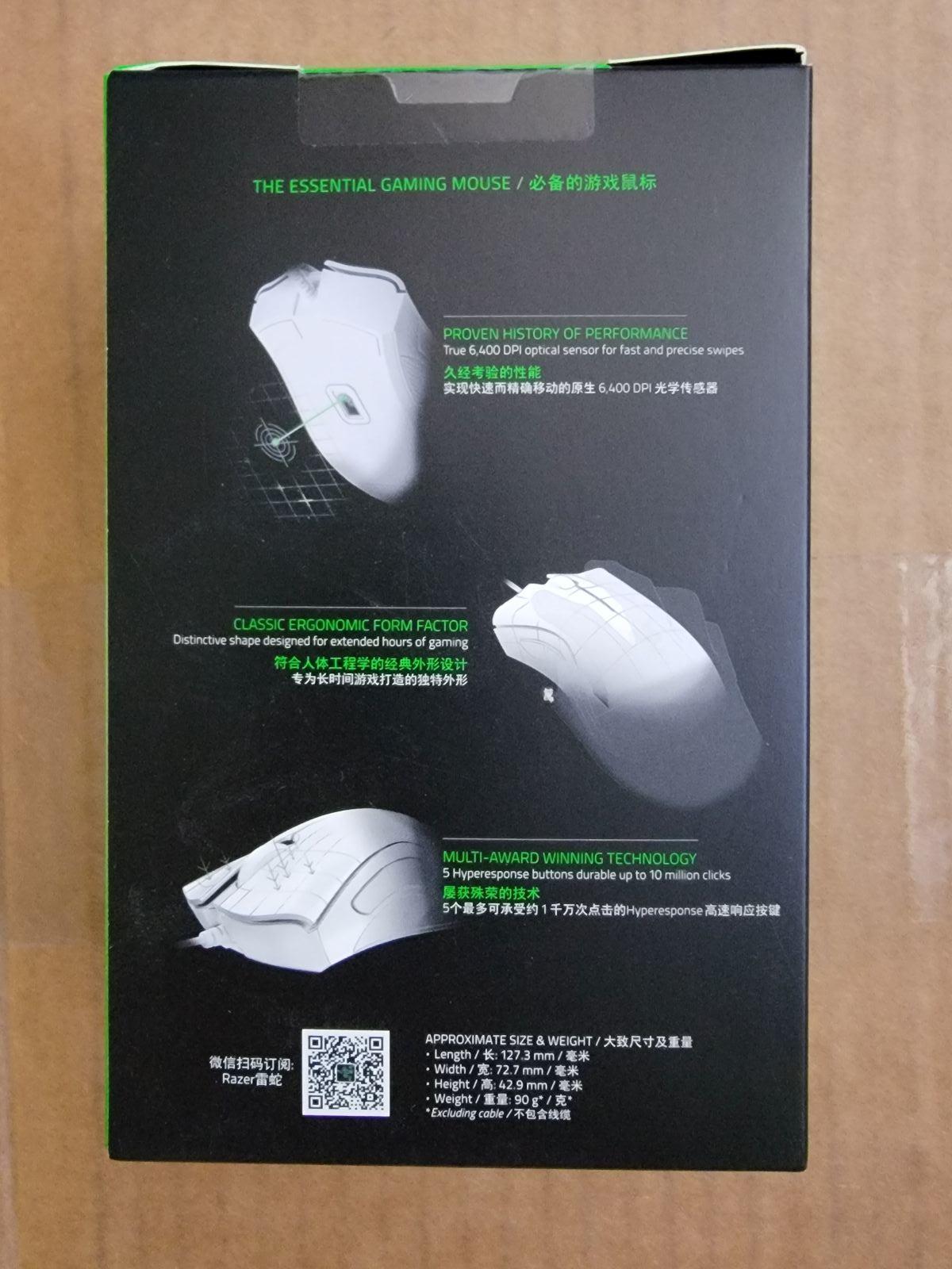 Razer Deathadder Essential White Edition Mouse - Brand New In Box