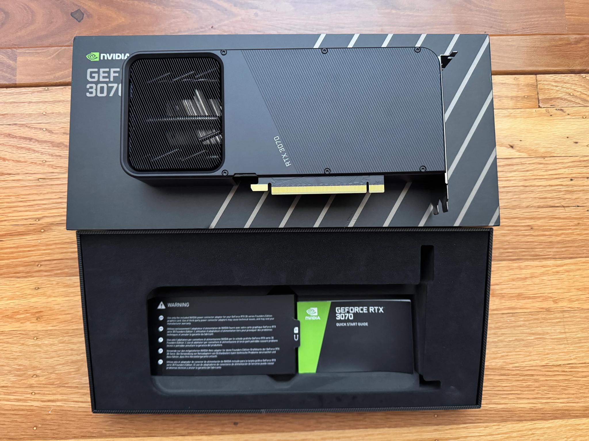 RTX 3070 Founders Edition (PRE-OWNED - EXCELLENT + BOX & 12-PIN ADAPTER)