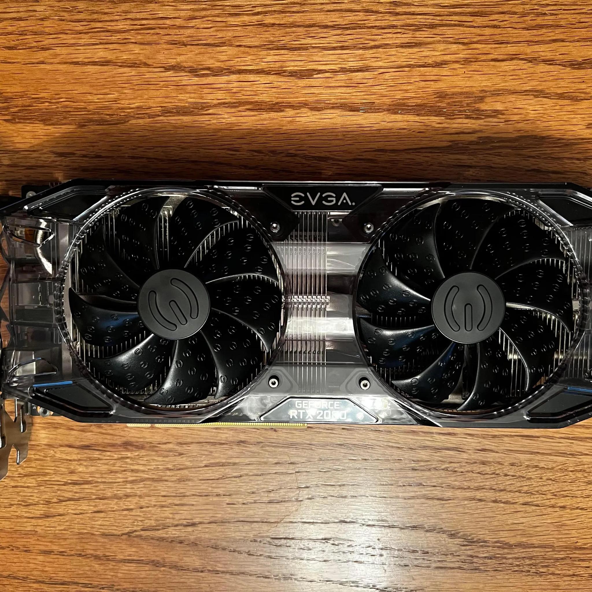 EVGA GeForce RTX 2080 GB Black  w/ Original Box - Works GREAT but LED Strip no-longer turns on! 