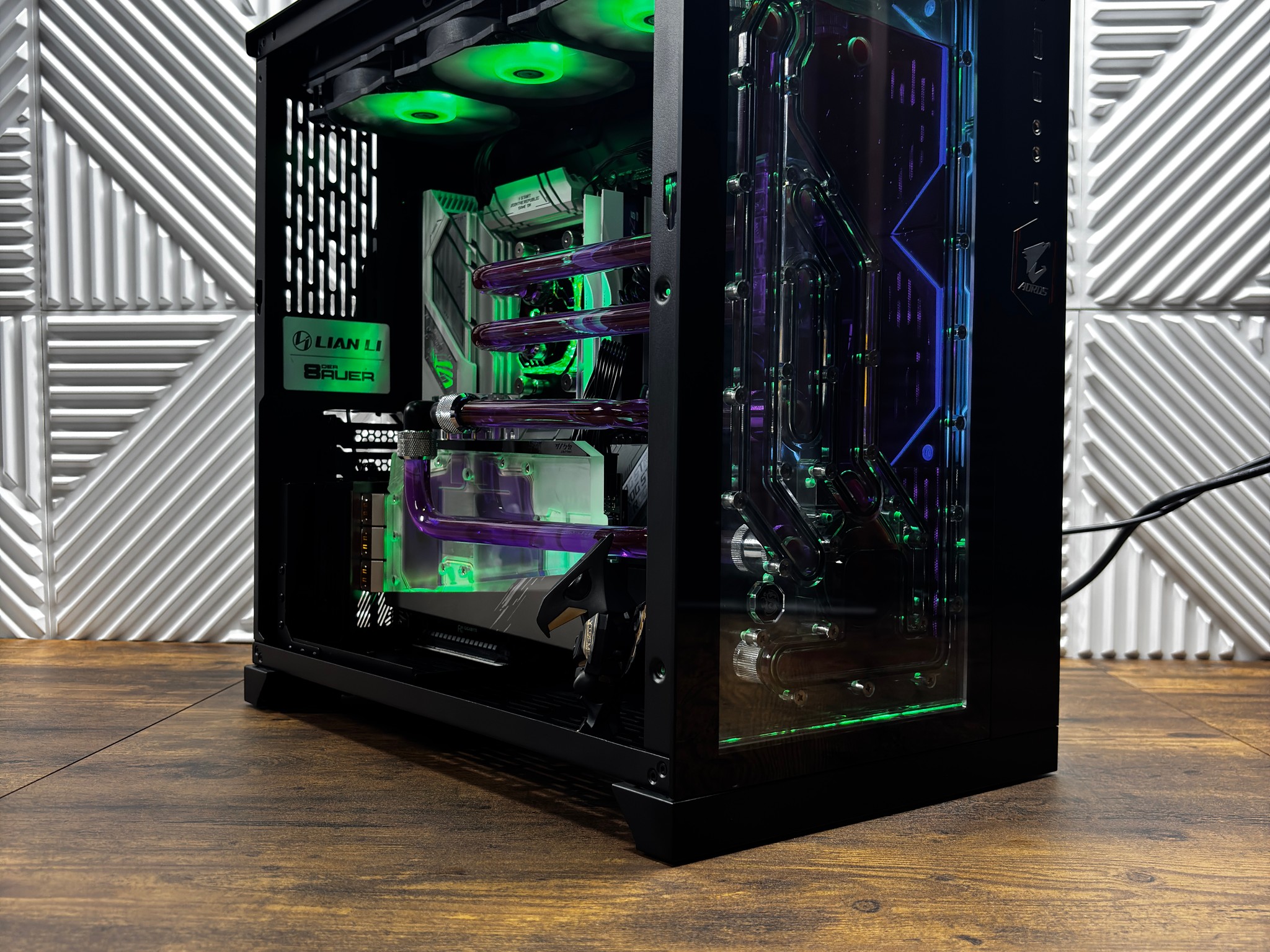 High-End Custom Water Cooled Gaming PC – Ryzen 7 9800X3D / AORUS RTX 3080 Ti / 64GB DDR5