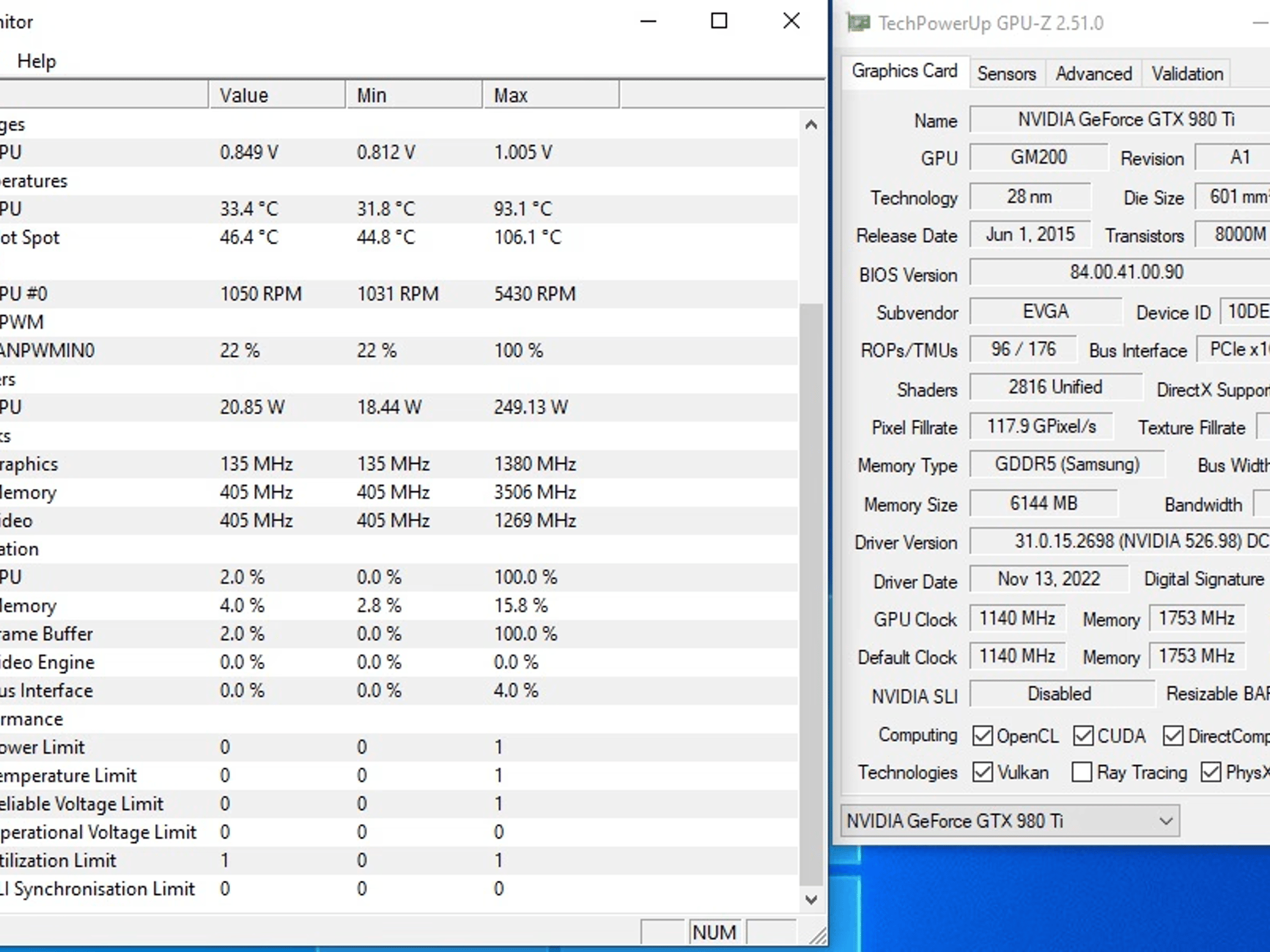 EVGA Nvidia GTX 980TI Hybrid