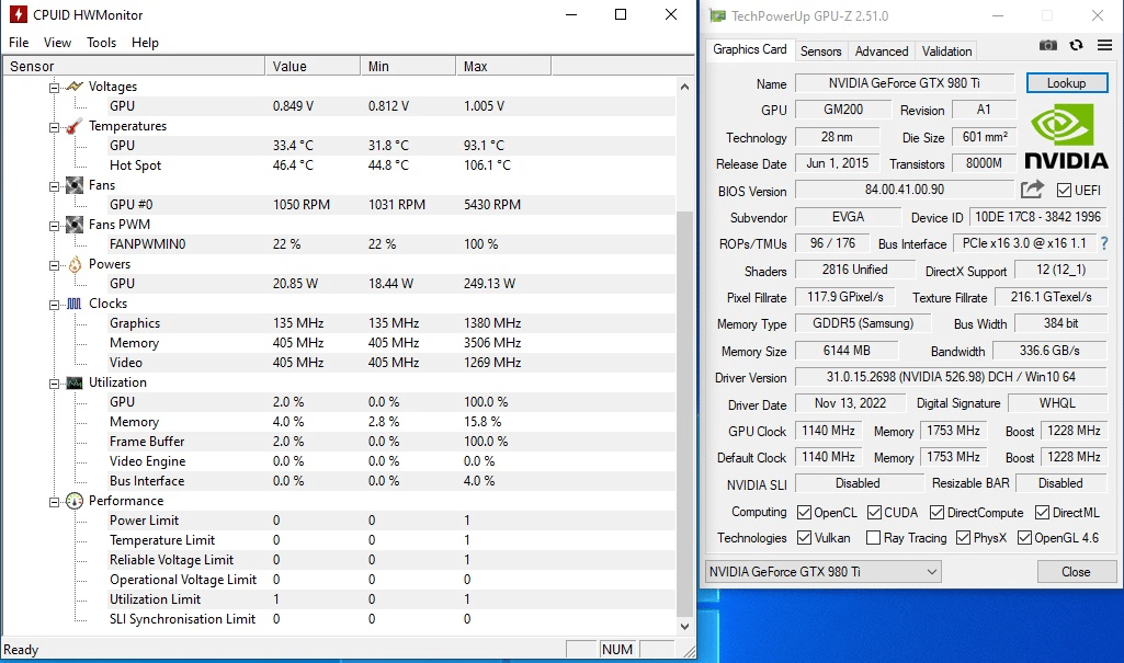 EVGA Nvidia GTX 980TI Hybrid