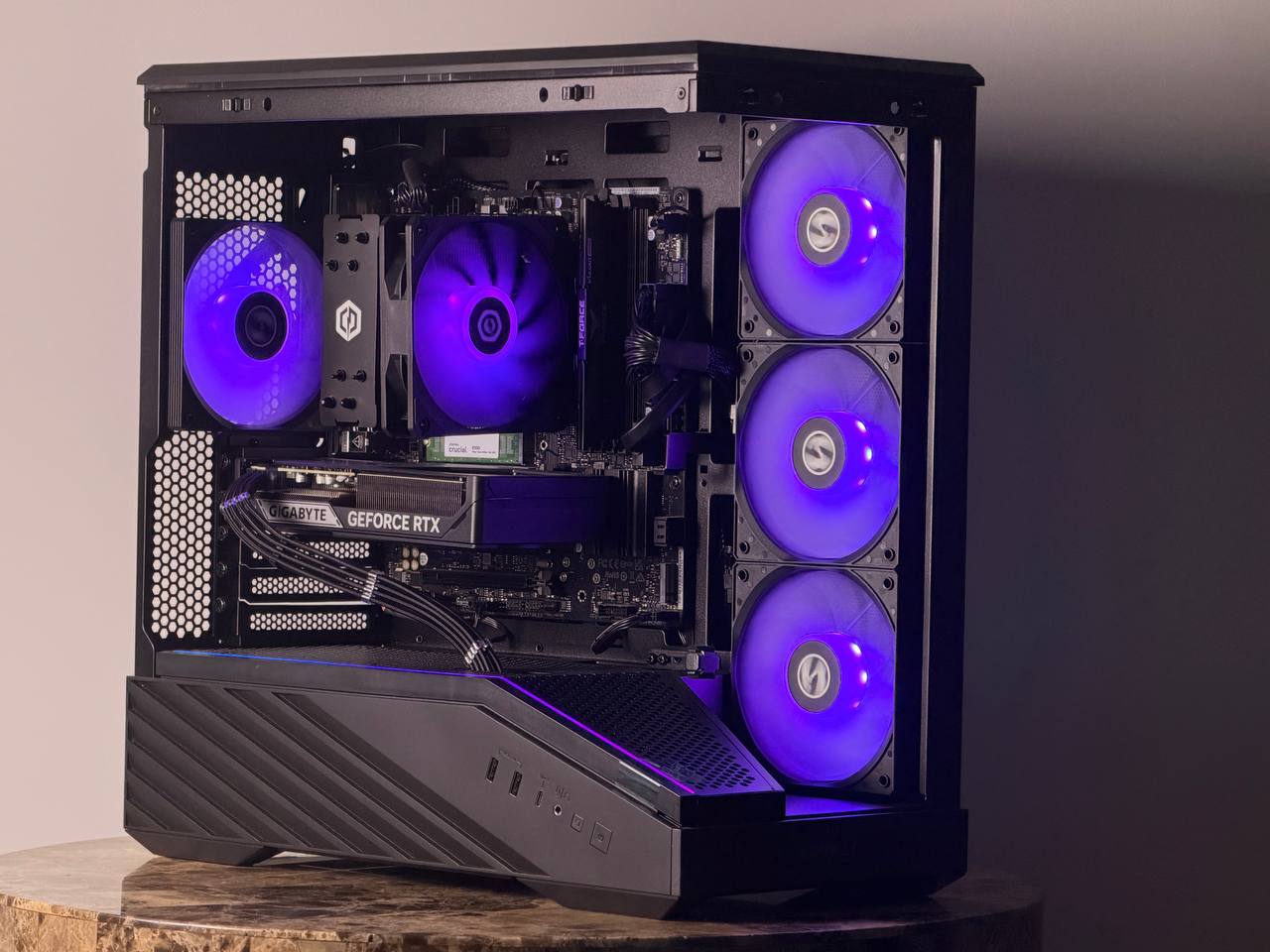 FREE SHIPPING 🖤🌈 Black RGB Gaming PC | RTX 5060 Ti | AMD Ryzen 7 8700F | 1 TB NVME | 16 GB DDR5