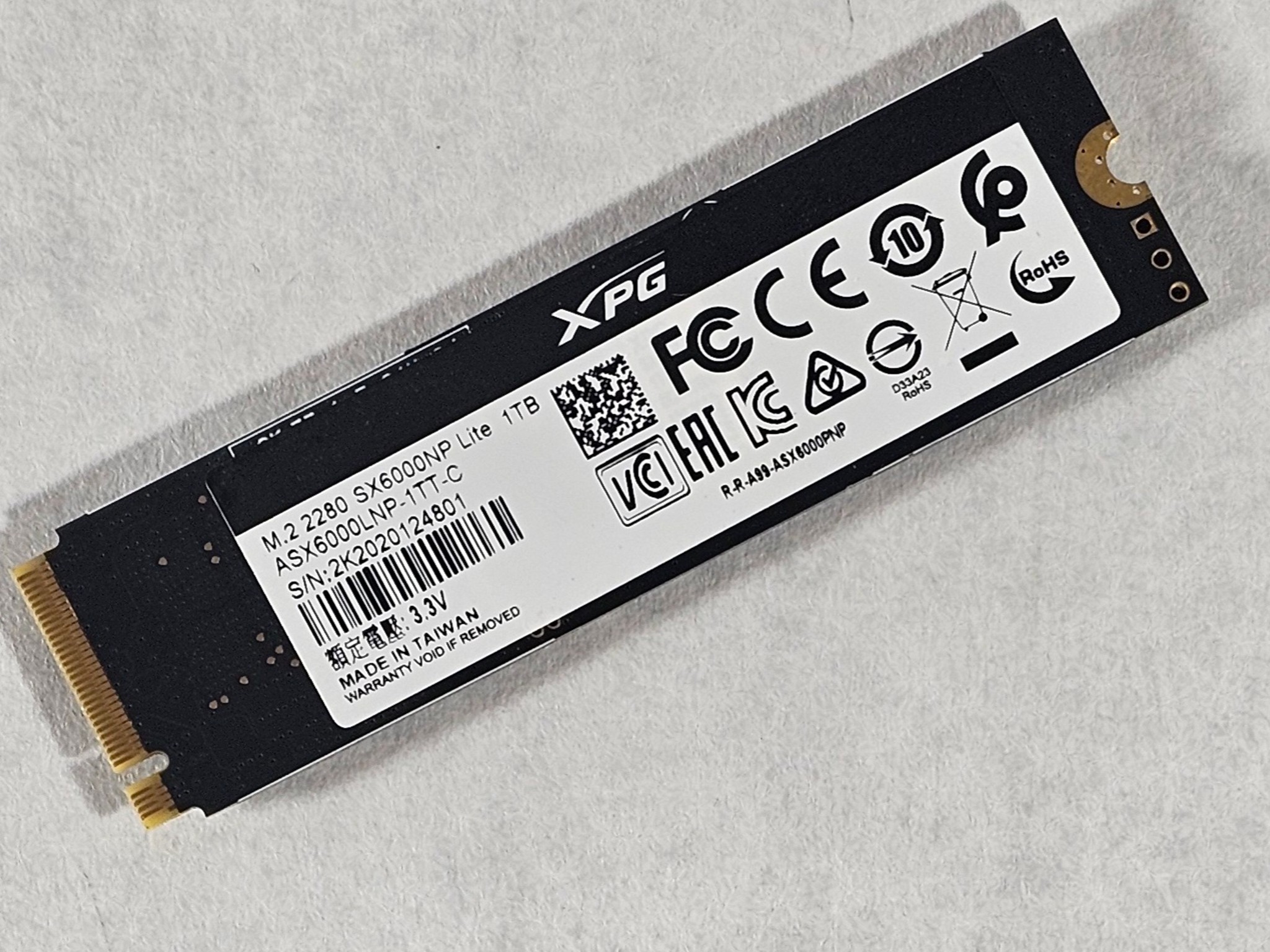 1TB NVMe M.2 SSD ADATA XPG SX6000NP Lite Gen3