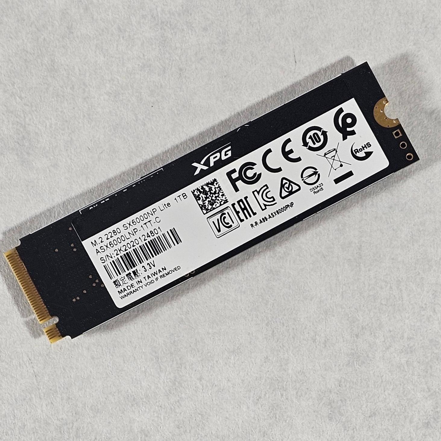 1TB NVMe M.2 SSD ADATA XPG SX6000NP Lite Gen3