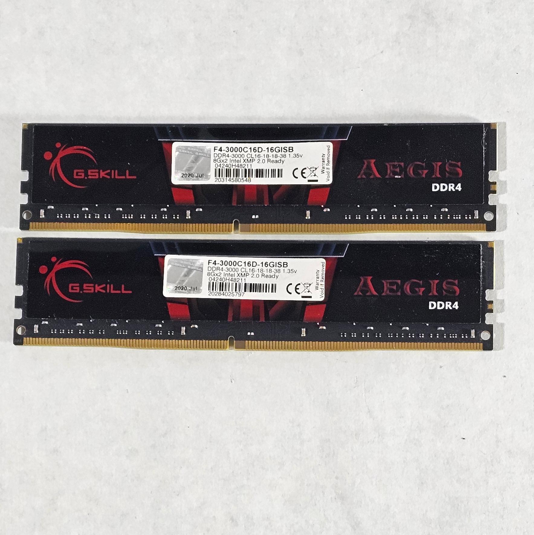 16GB DDR4 (2x8GB) 619 3000MT/s G.Skill AEGIS