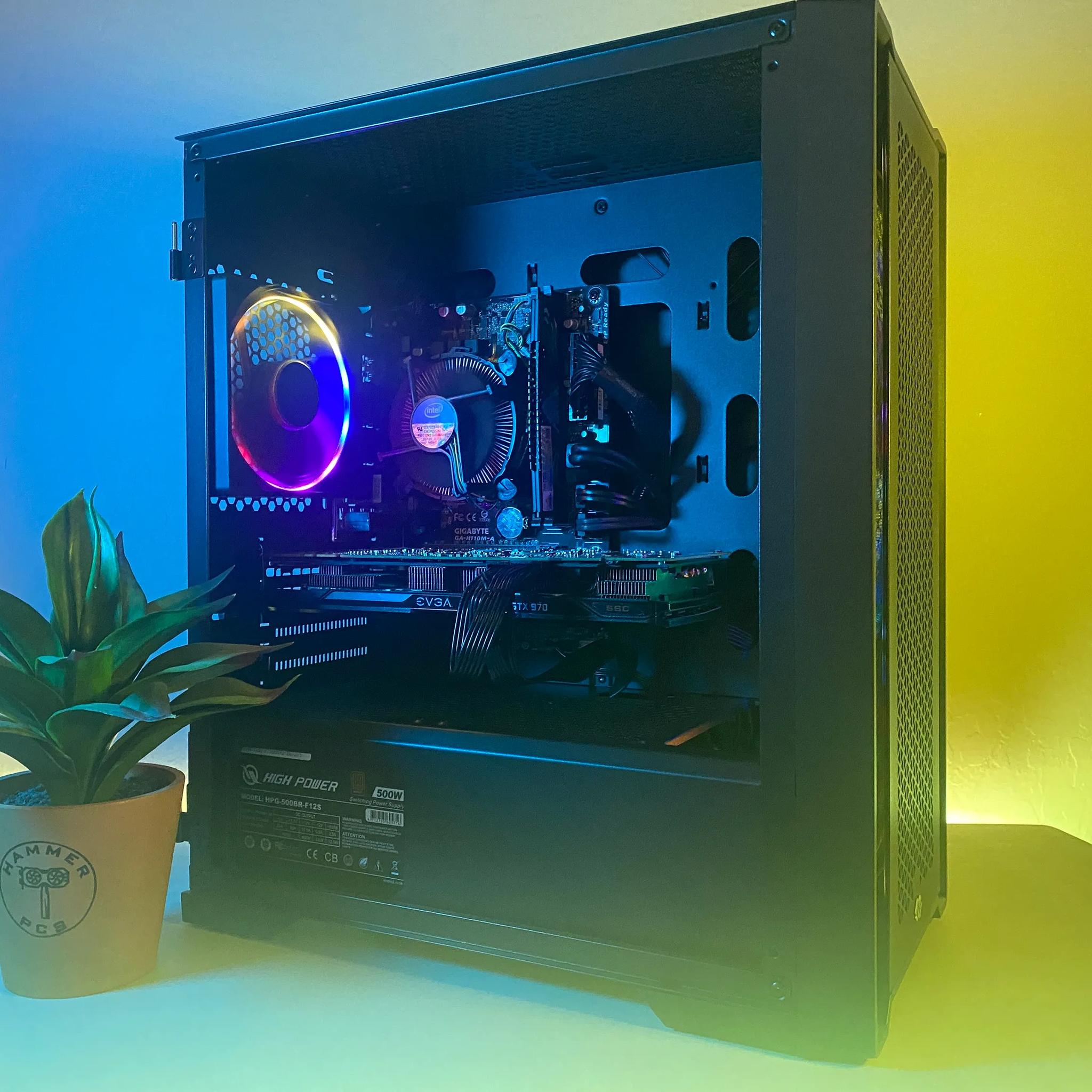 👾 Custom Built RGB Gaming PC 👾 | Windows 11, GTX 970, Intel i5 | Fortnite, Valorant, and more!