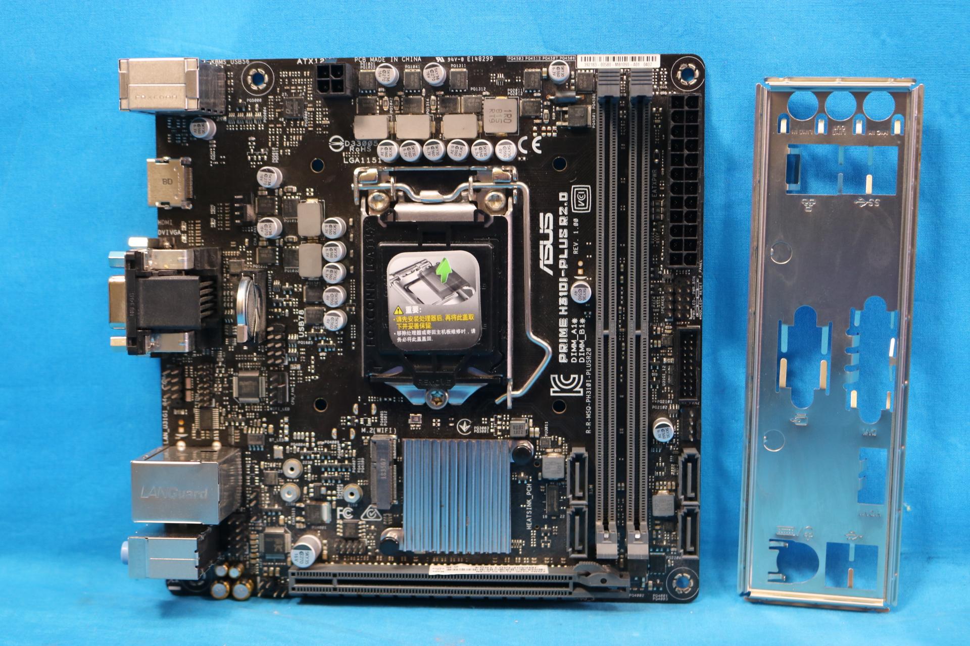 ASUS Prime H310I-PLUS R2.0/CSM Intel LGA1151/Socket H4 DDR4 mini-ITX Motherboard & I/O - 4136223211
