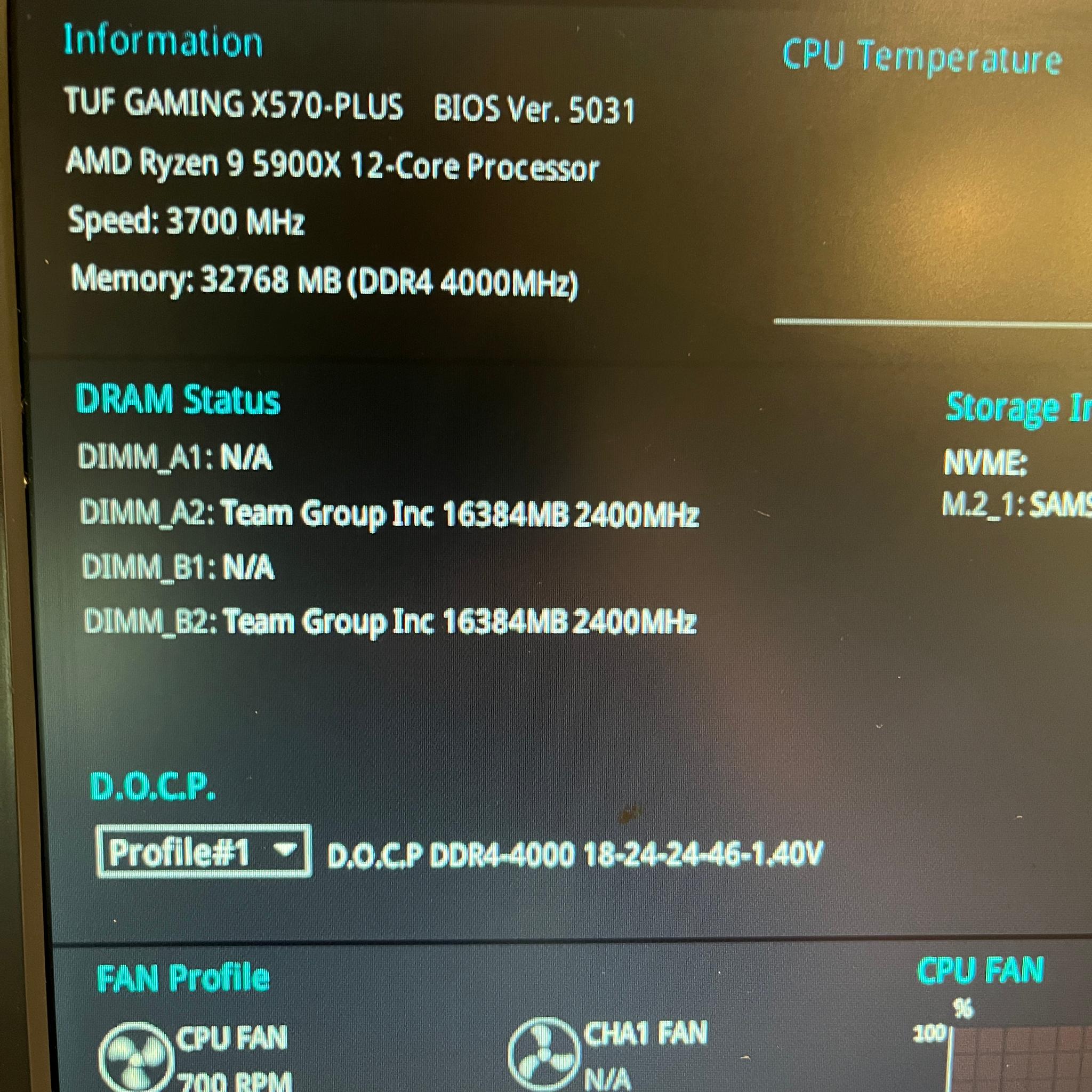 32Gb (2x16Gb) 4000MHz DDR4 TeamGroup VULCAN Z Desktop Memory
