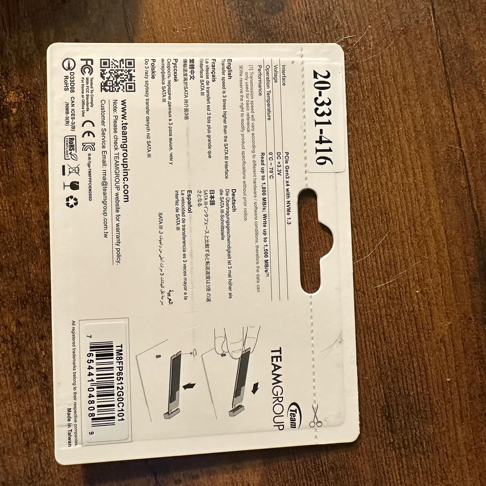 Team Group MP33 M.2 2280 512GB PCIe 3.0 x4 with NVMe 1.3 3D NAND Internal Solid State Drive