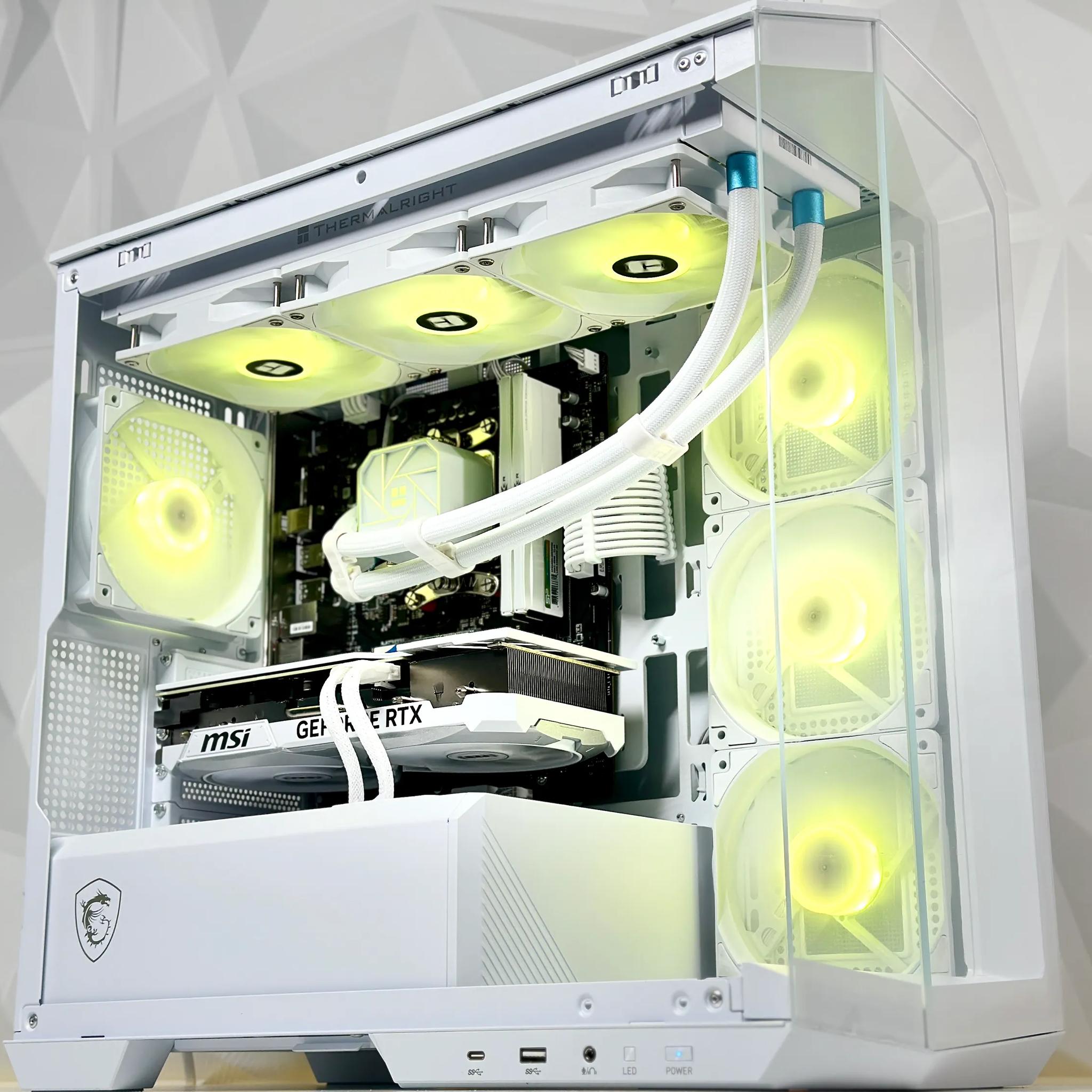 🌨️⛄90° N||Liquid Cooled Gaming PC🌨️Nvidia RTX 4070  12GB🌨️AMD Ryzen 5 7600X🌨️32GB DDR5