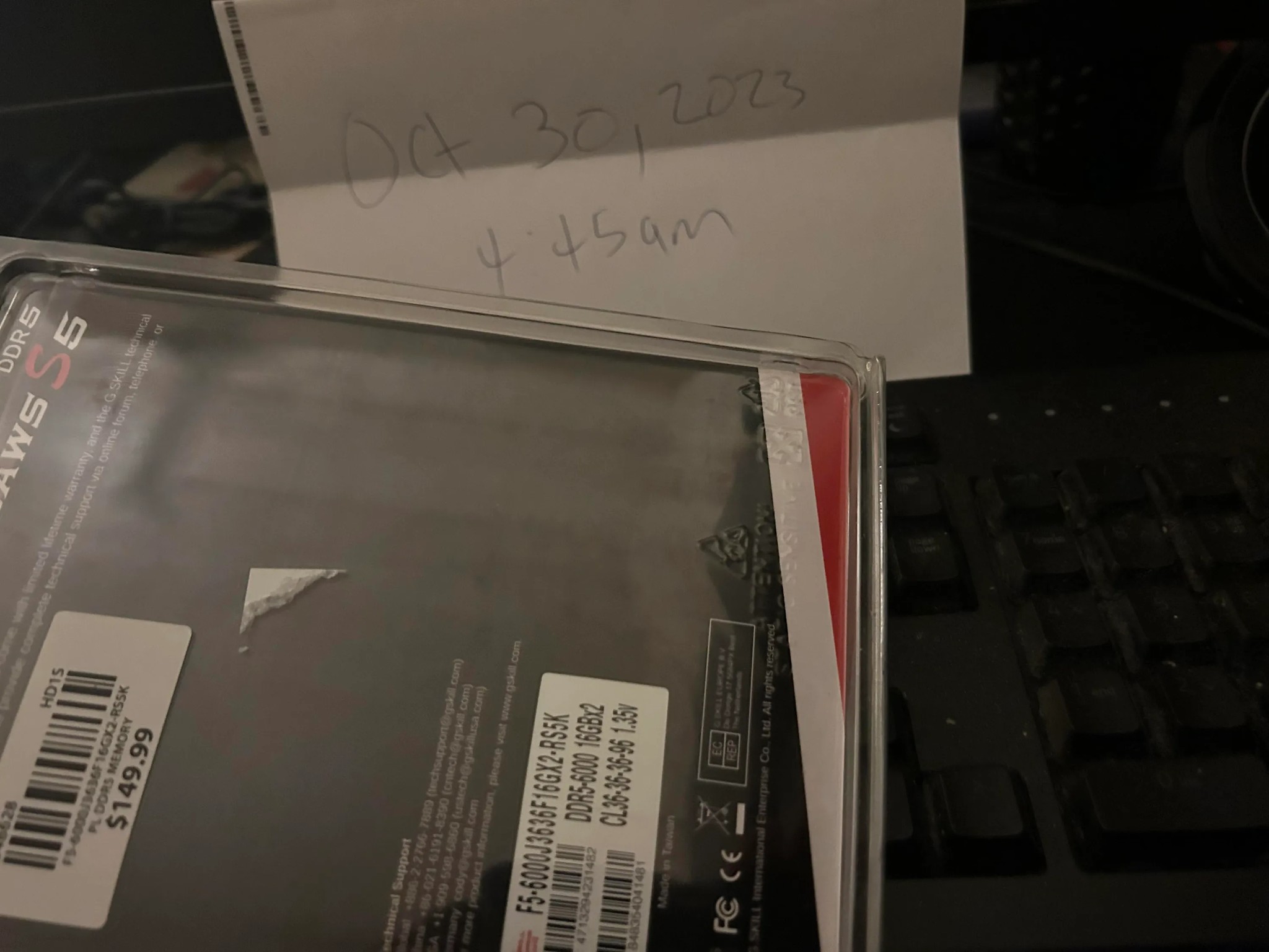 G.Skill Ripjaws S5 DDR5 ALL black No RGB