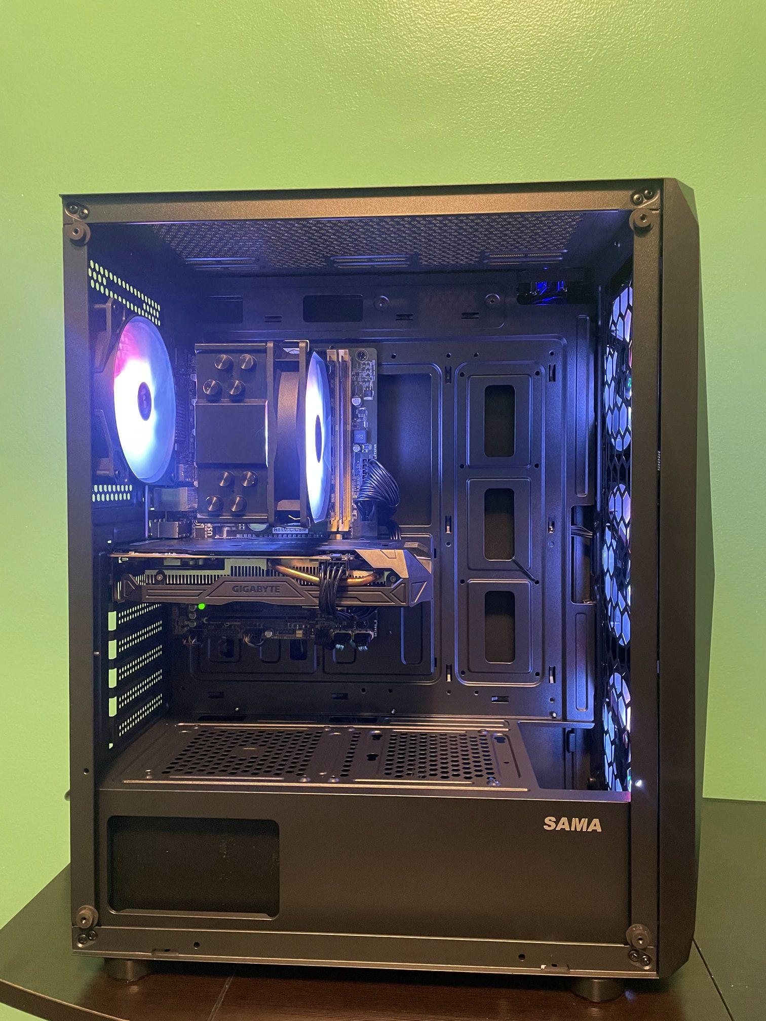 🔥130FPS GTA🔥Black Gaming PC | Intel i7 / AMD RX580 / 8GB / 1.1TB Win 11 Pro + Wi-Fi