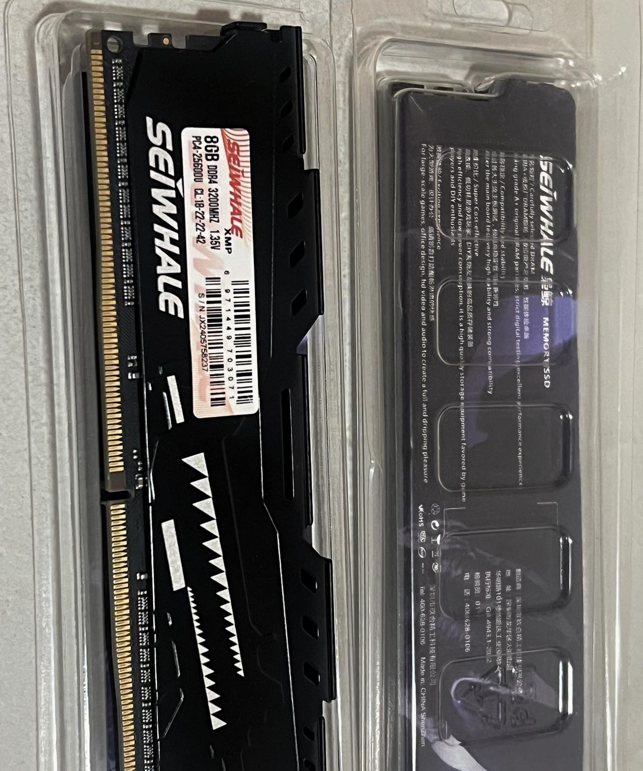 DDR4 3200Mhz SeiWhale 16GB (2 x 8GB) CL18-22-22-42  Read the description ！！