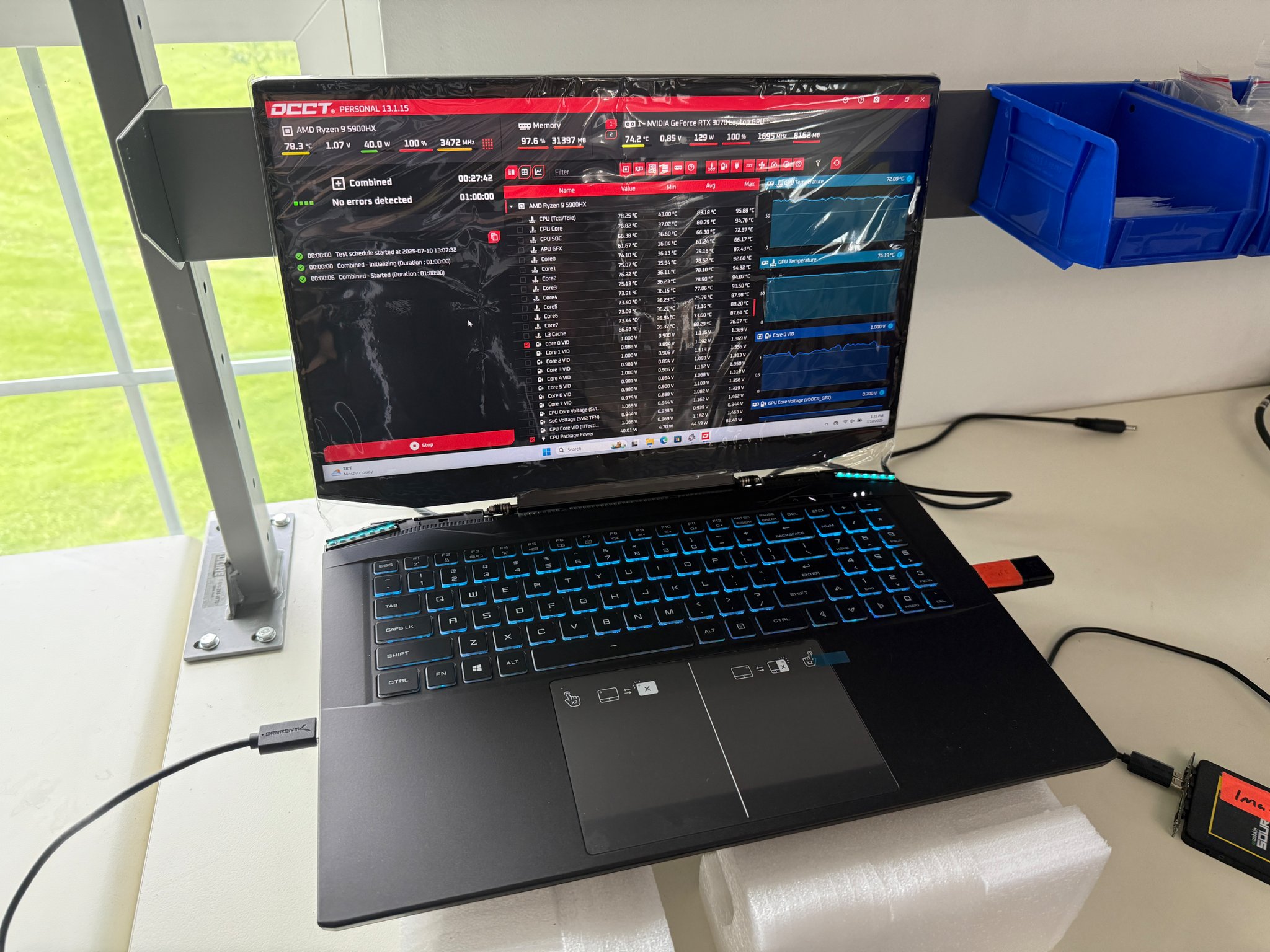 Eluktronics Prometheus XVII, AMD Ryzen 9 5900HX, RTX 3070, 1TB SSD, 32GB Ram