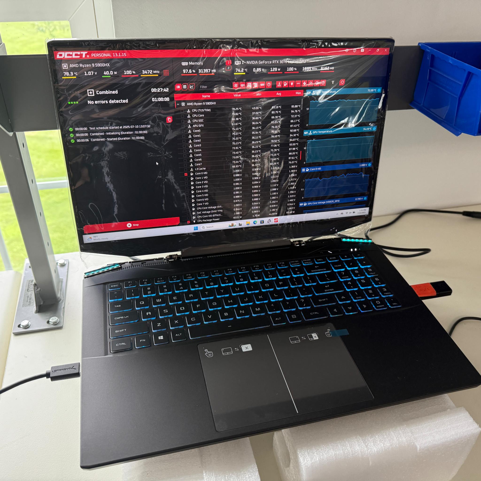 Eluktronics Prometheus XVII, AMD Ryzen 9 5900HX, RTX 3070, 1TB SSD, 32GB Ram