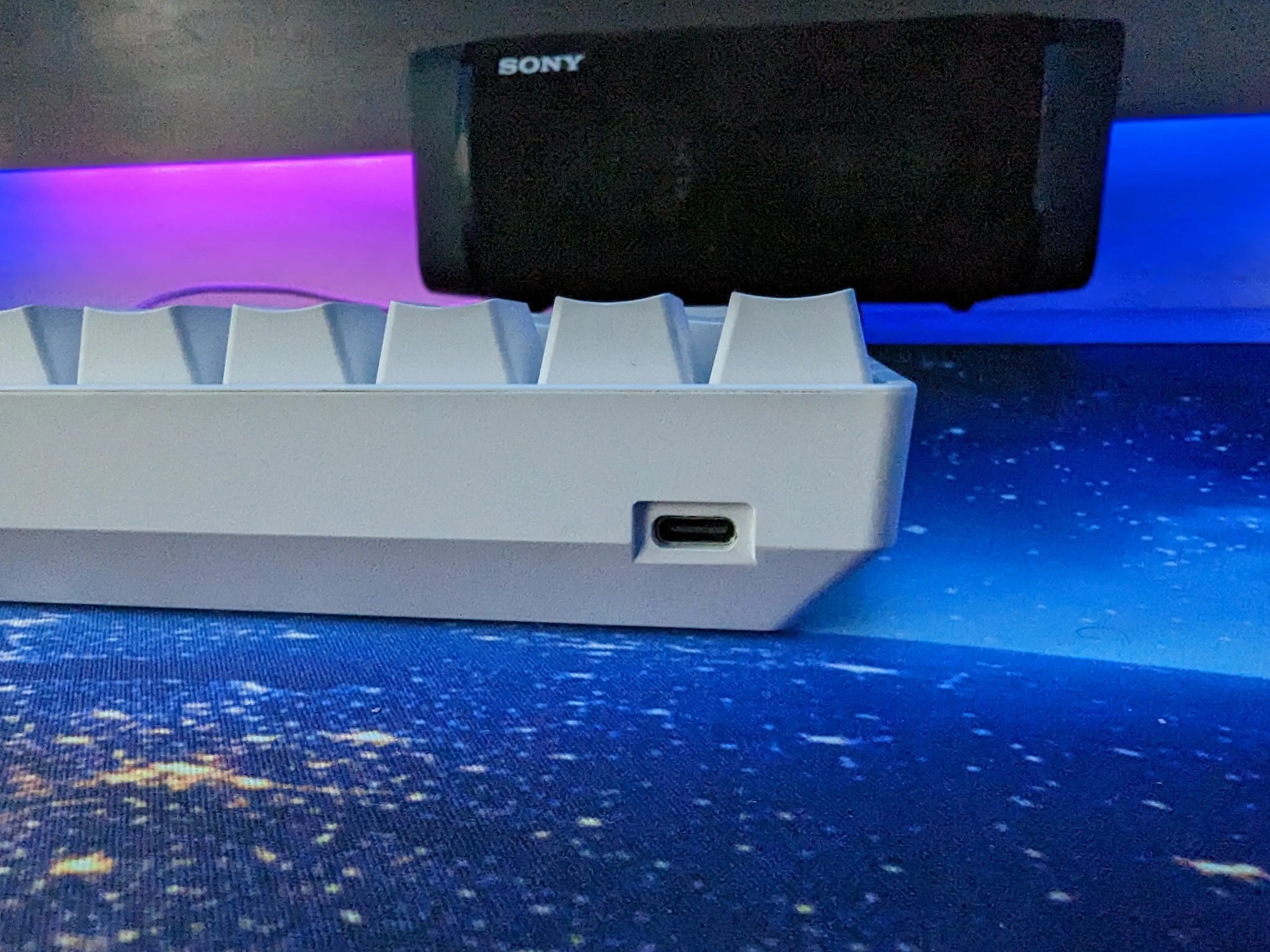 HK GAMING GK61 Mechanical Gaming Keyboard (Gateron Optical Red, White)