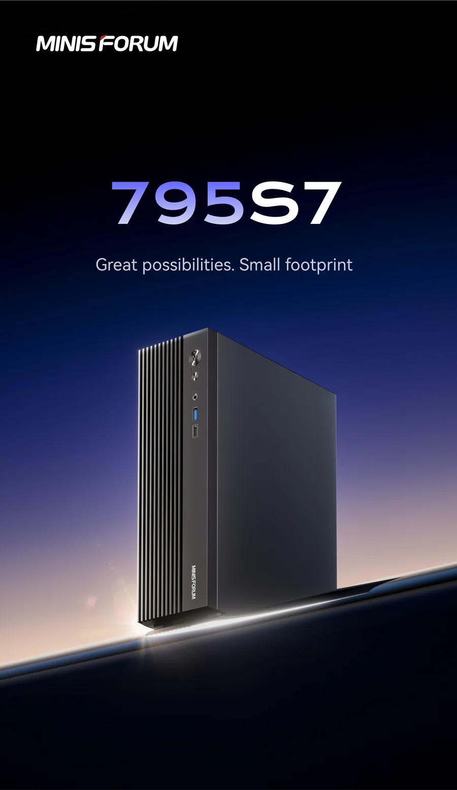 MINISFORUM 795S7 Mini Gaming PC AMD Ryzen 9 7945HX (16C/32T) RTX 5060