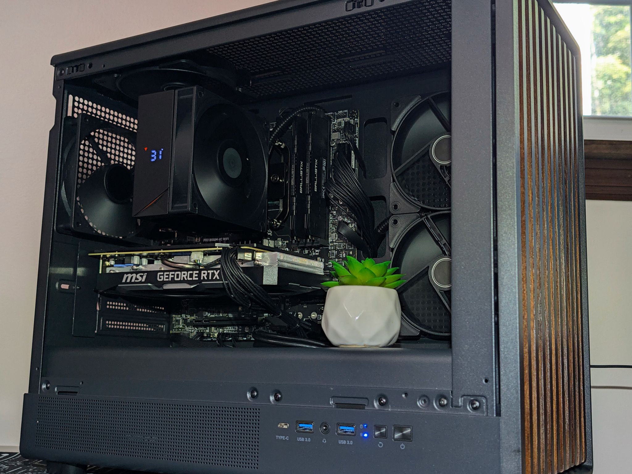 Ultra-Clean Wood Stealth PC | Ryzen 7 5800X + RTX 2060 Super | 1440p Gaming / Office Workstation