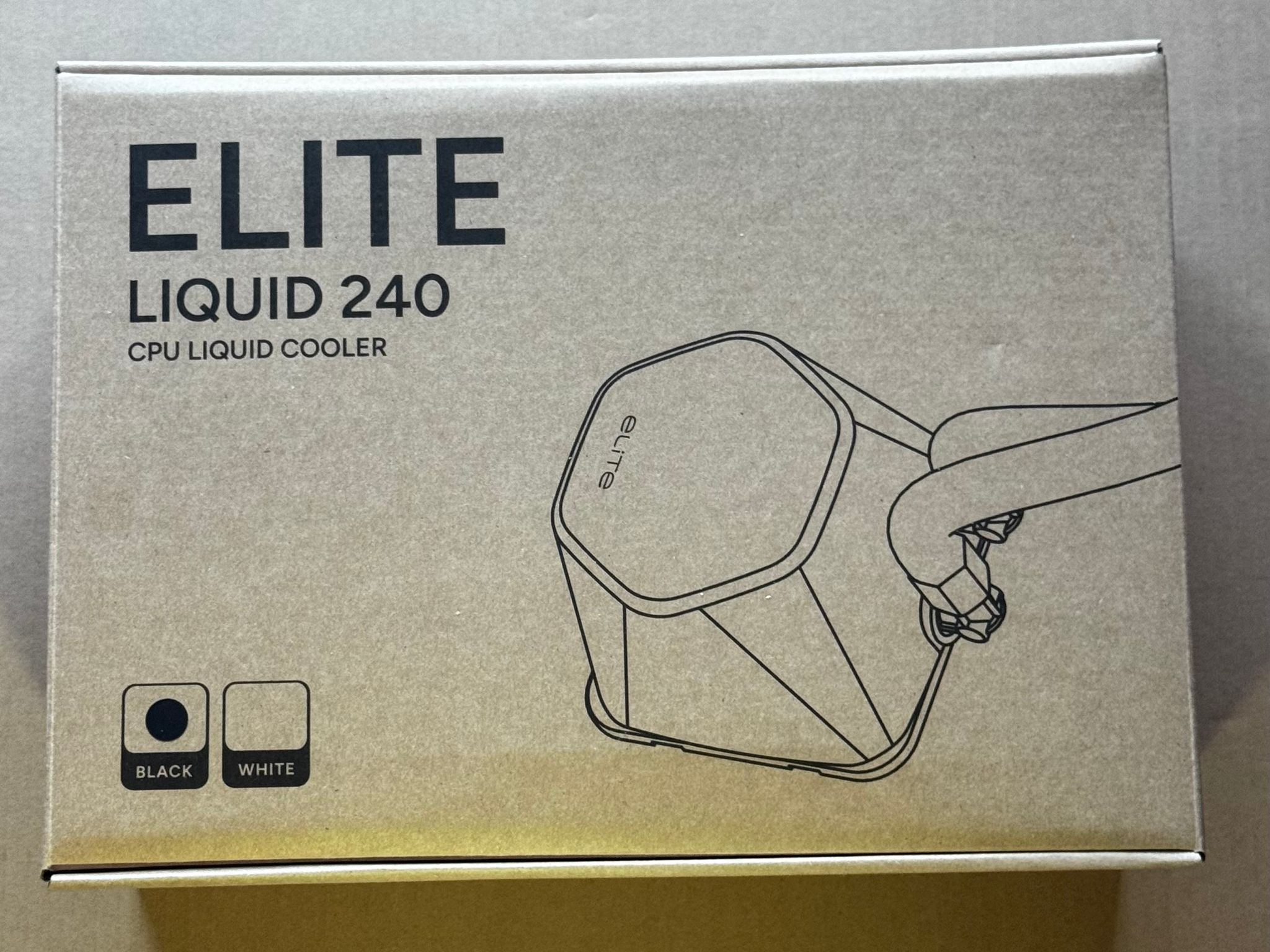 Cooler Master Elite Liquid 240mm AIO CPU Liquid Cooler - Black - Open Box