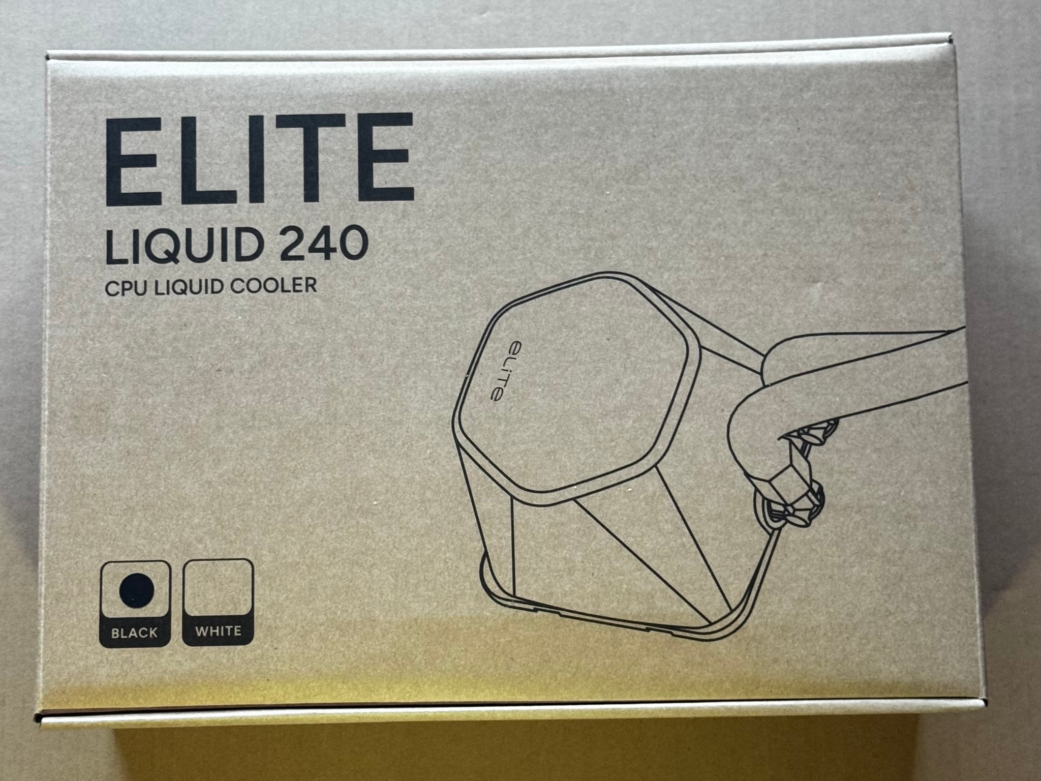 Cooler Master Elite Liquid 240mm AIO CPU Liquid Cooler - Black - Open Box