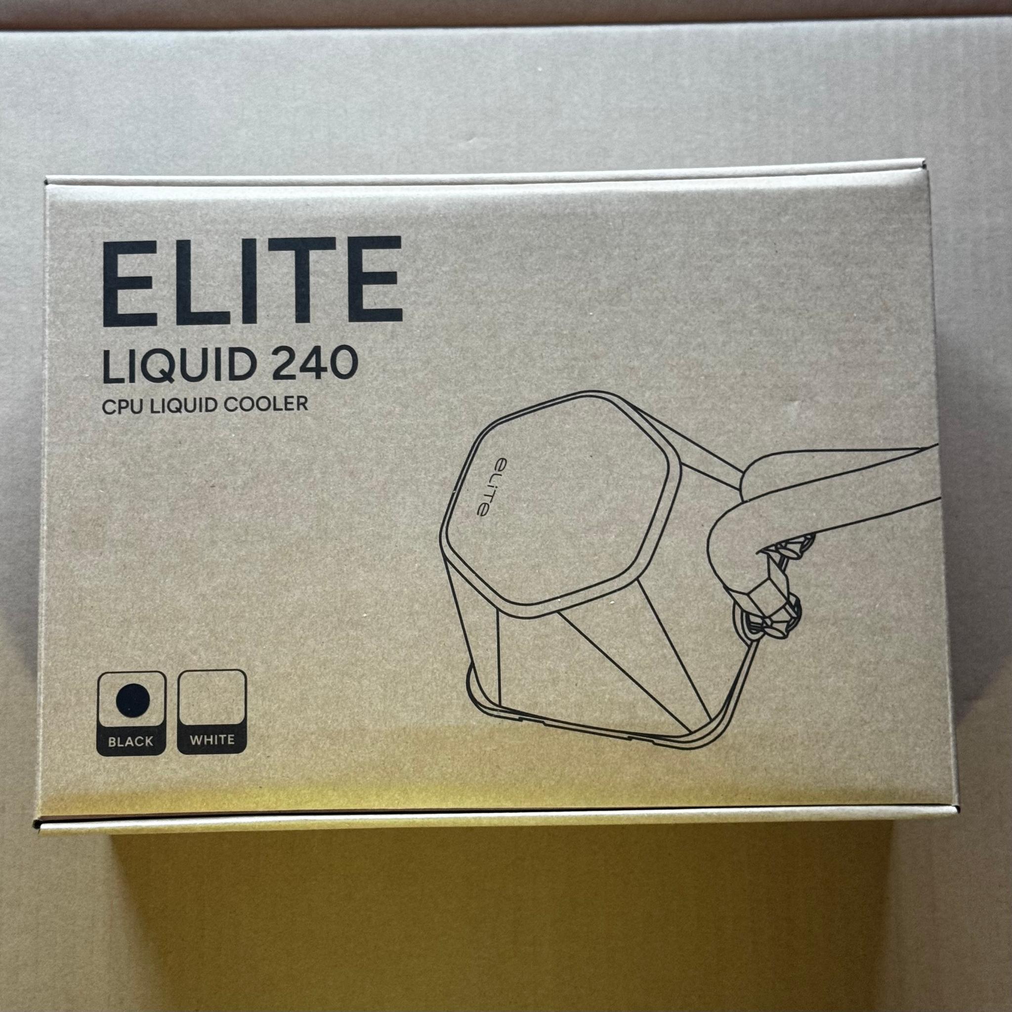Cooler Master Elite Liquid 240mm AIO CPU Liquid Cooler - Black - Open Box