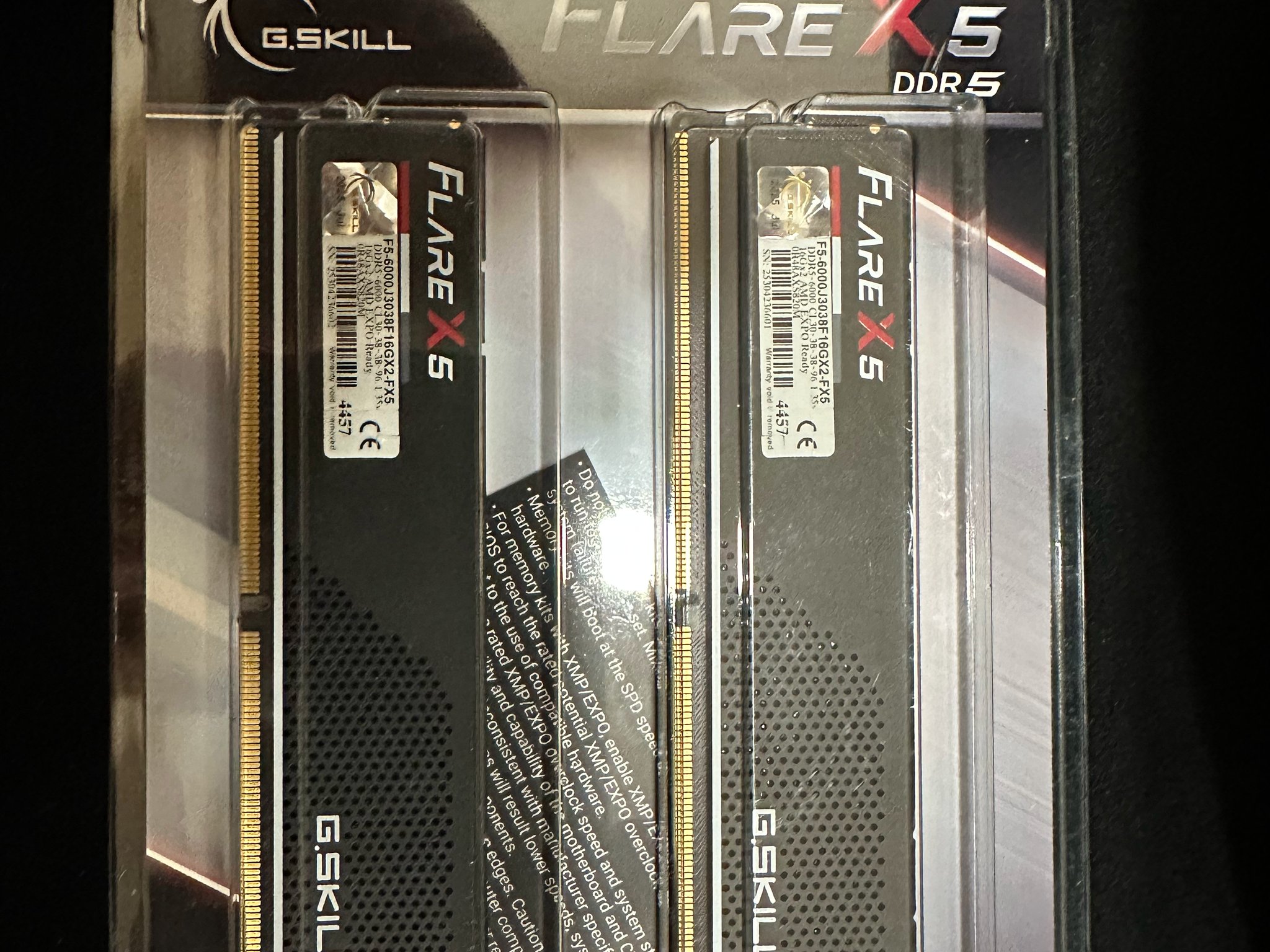 G.SKILL Flare X5 Series DDR5 RAM 32GB (2x16GB) 6000MT/s CL30-38-38-96