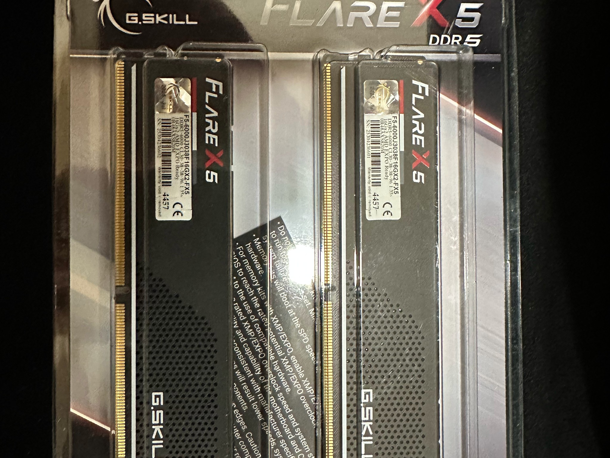 G.SKILL Flare X5 Series DDR5 RAM 32GB (2x16GB) 6000MT/s CL30-38-38-96