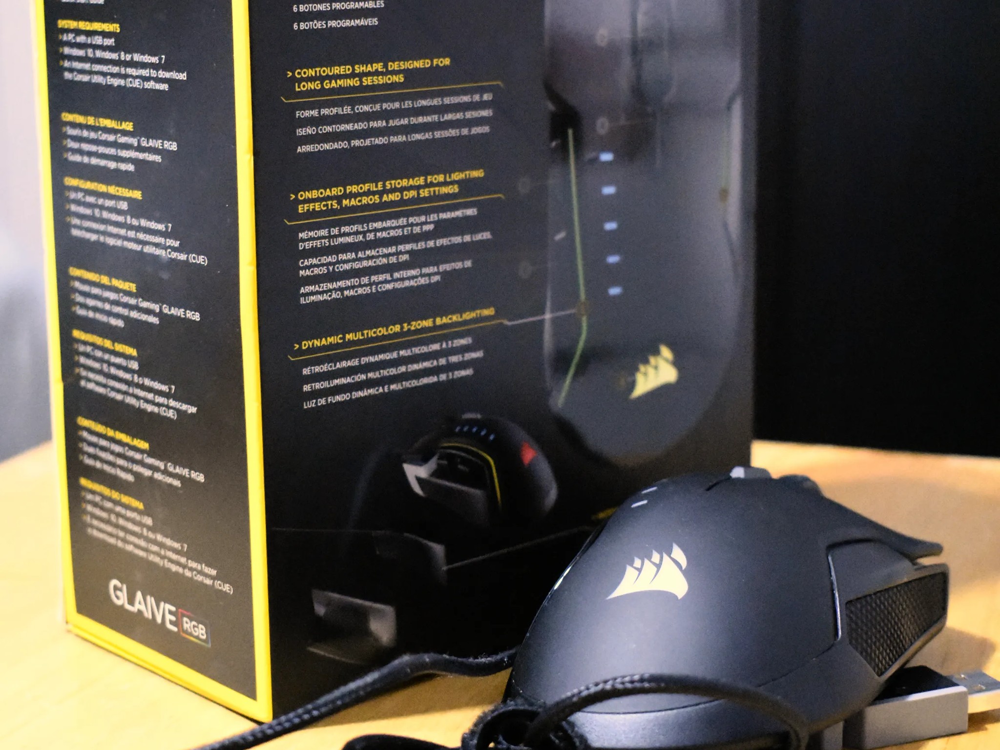 Corsair GLAIVE RGB Wired Optical Mouse 16,000 DPI Model