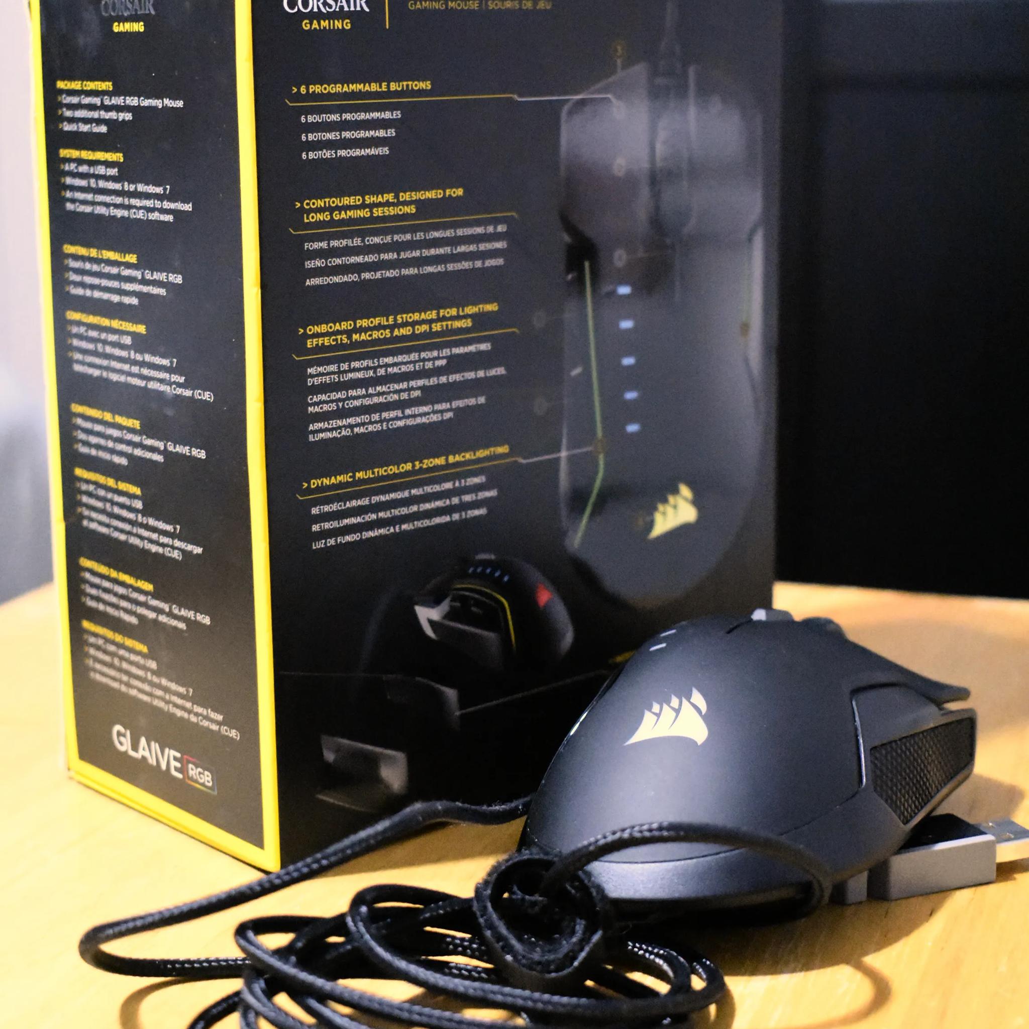 Corsair GLAIVE RGB Wired Optical Mouse 16,000 DPI Model