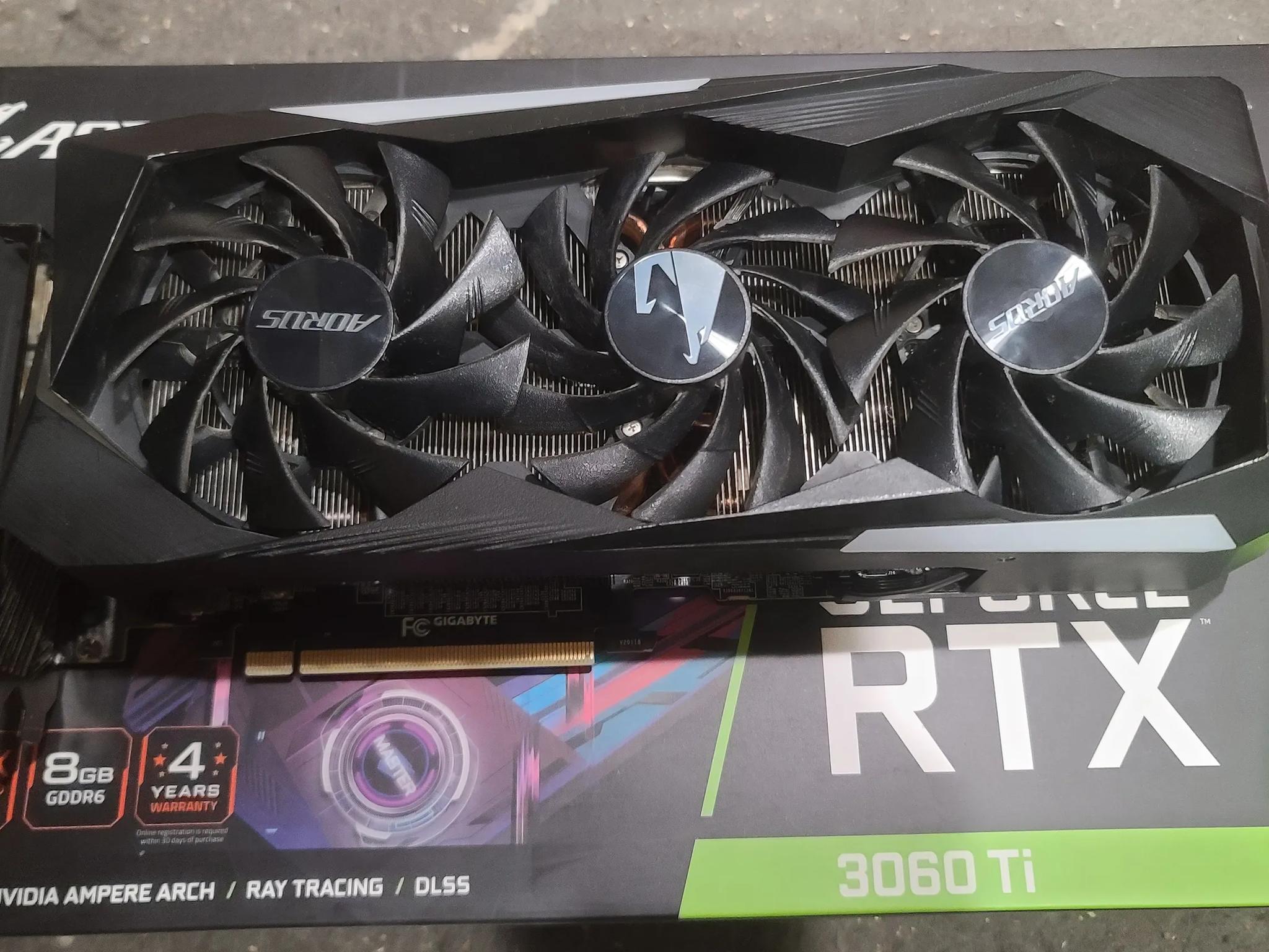 Gigabyte AORUS Master RTX 3060ti 8GB GDDR6X Graphics Card w/LCD Screen