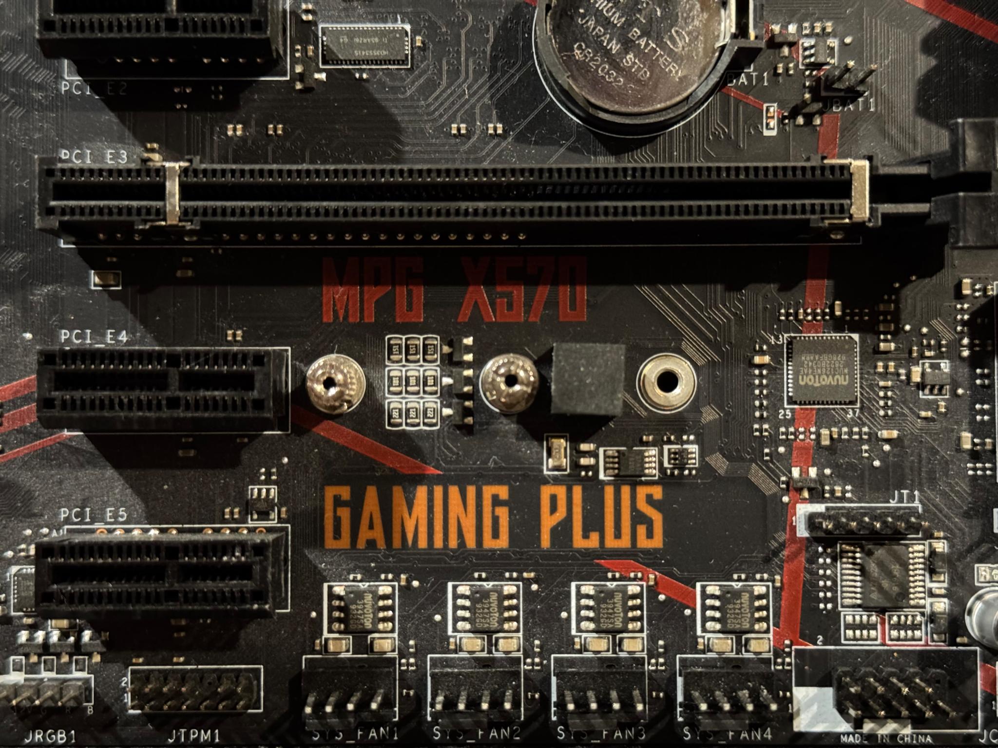 MSI MPG X570 GAMING PLUS Motherboard + AM4 Backplate || No IO Shield