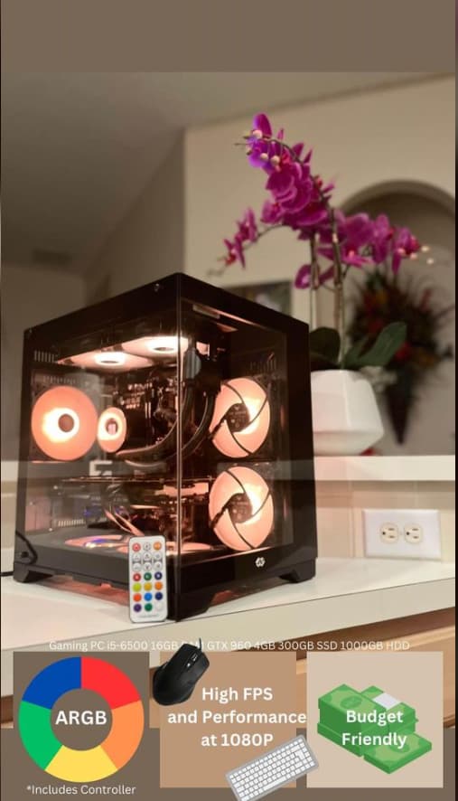 🟠Low Orange🟠 - 💸Budget Custom Built🤑 - Gaming PC - 1080P 🖵 - High FPS and Performace 🚀