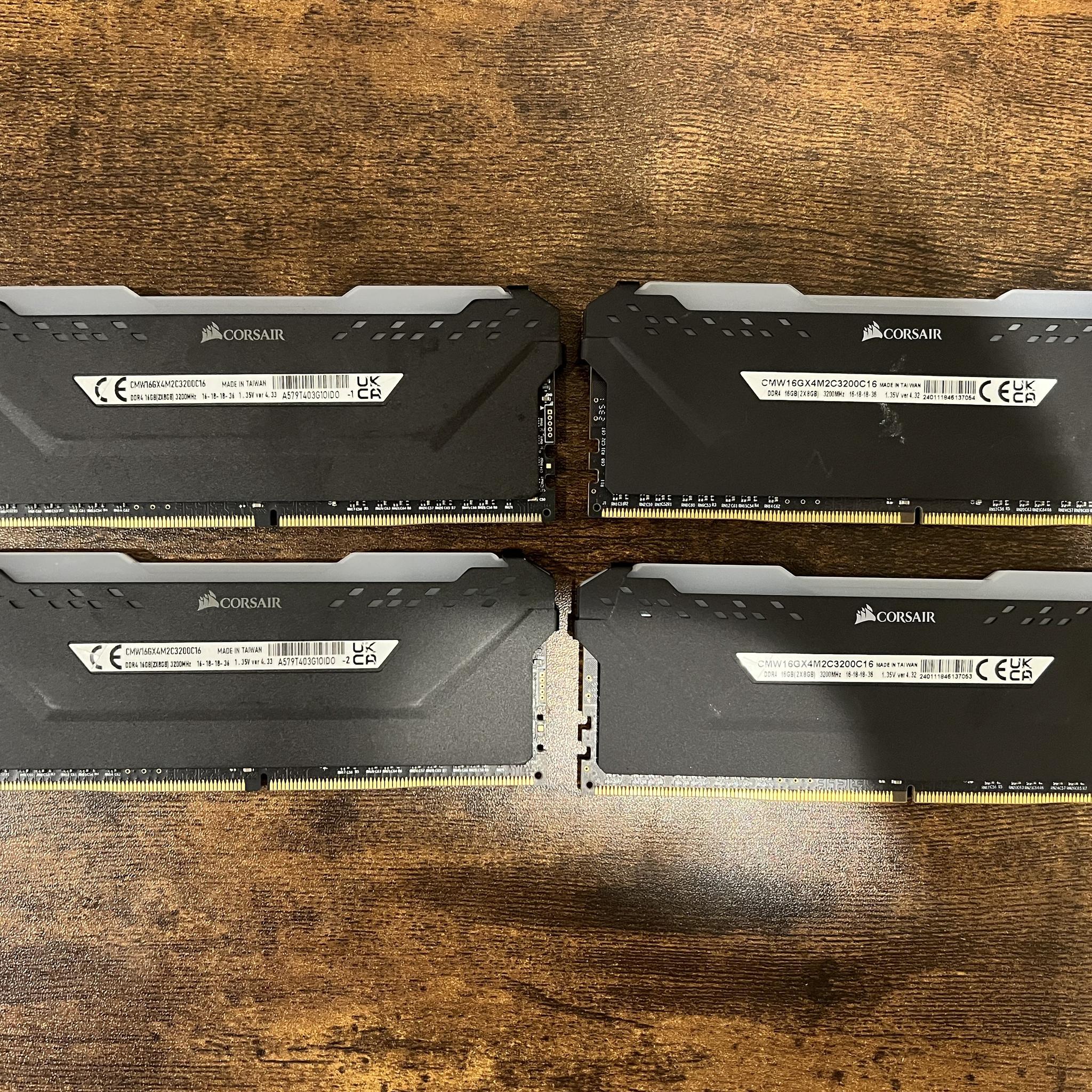 Ryzen 5 5600X CPU+32GB (4x8GB) DDR4-3200MHz CL16 Corsair Vengeance RGB PRO RAM Memory CPU RAM Combo