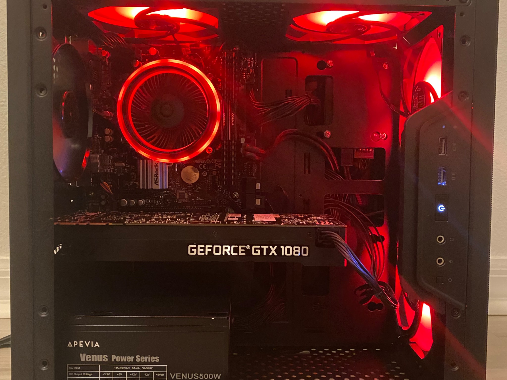 Gaming PC - GTX 1080, Intel i5-8600, 1TB SATA SSD, 500GB HDD, 16GB DDR4, Windows 10, ARGB, WiFi