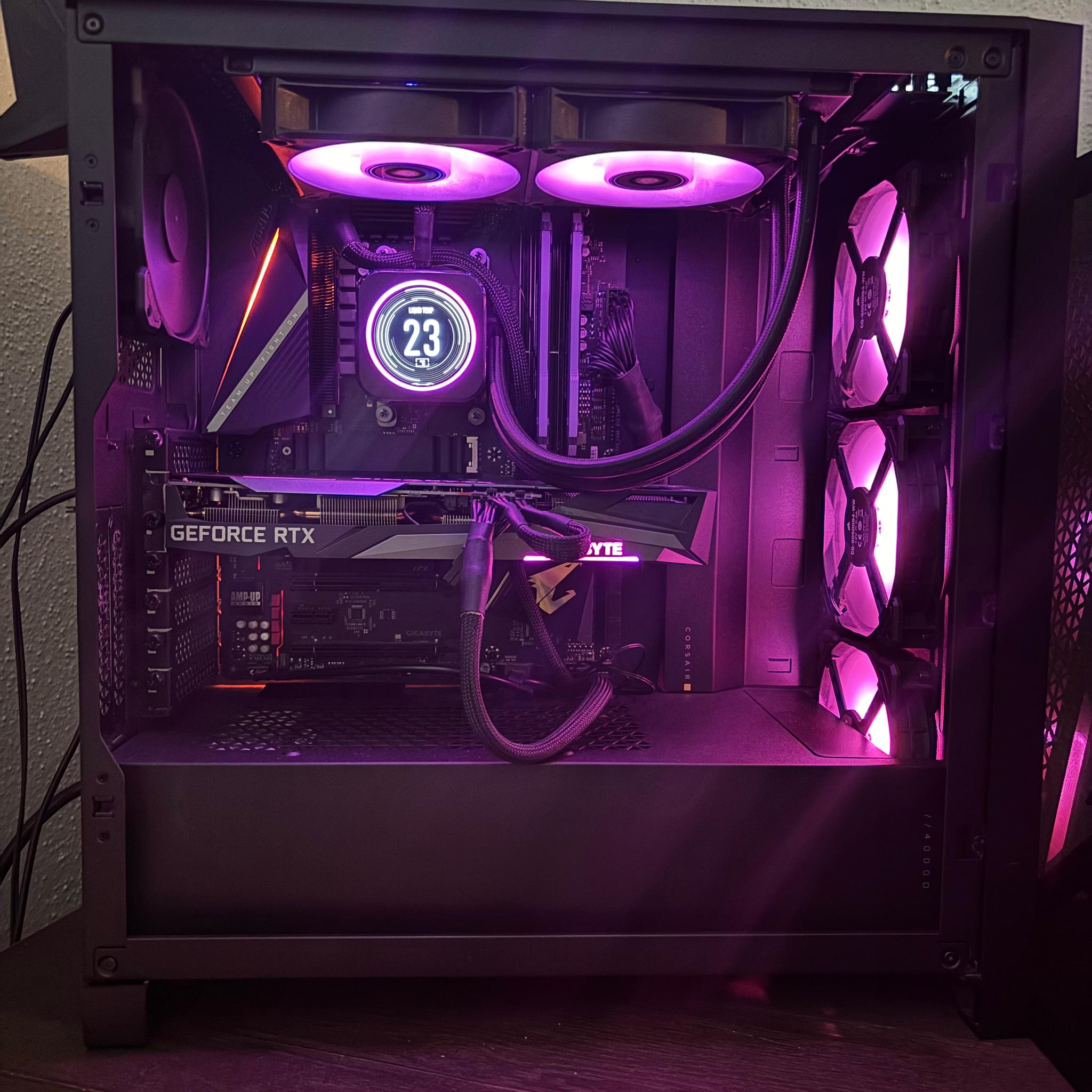 Black Gaming PC | Ryzen 5900x | RTX 3060 Ti | 32gb RAM | 1 TB SSD | LCD Cooling Screen