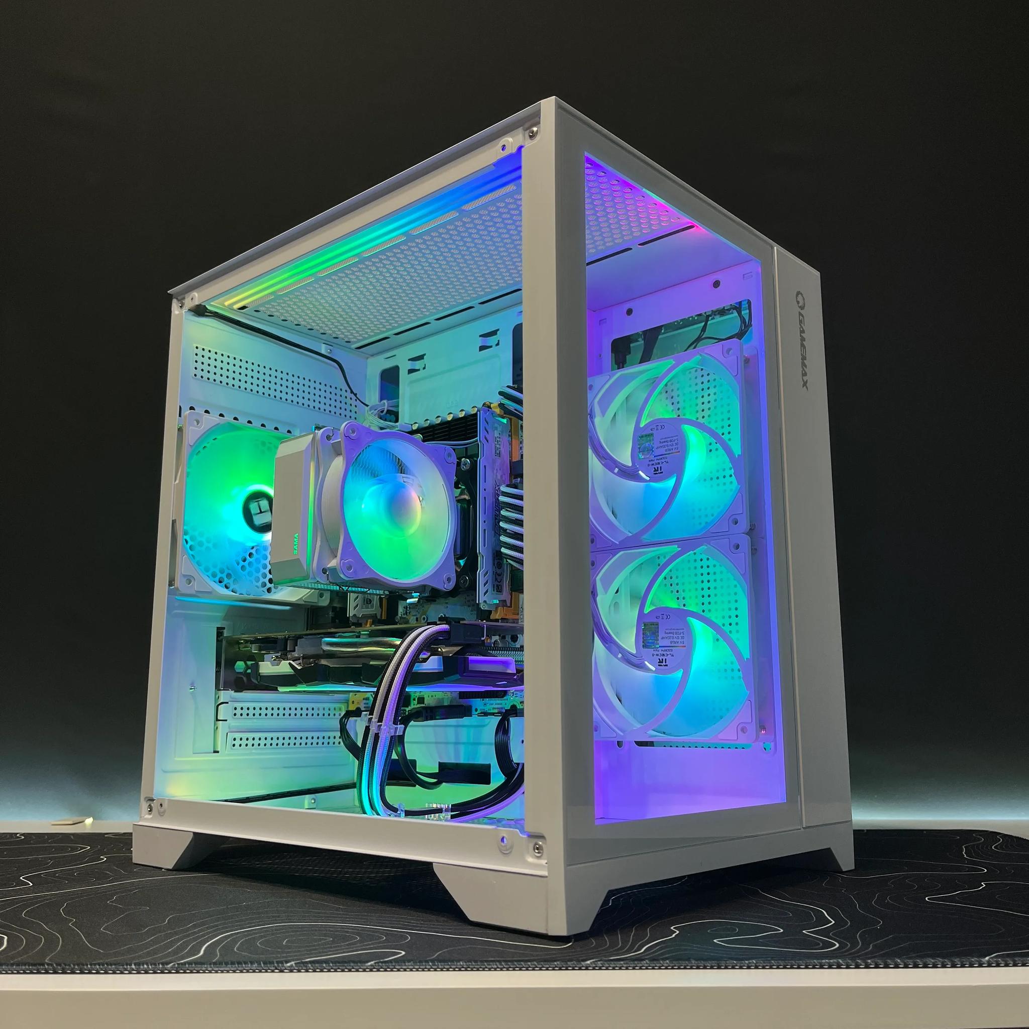 ⬜ White and RGB Gaming PC | Intel Xeon E5-2670 v3 & RX 570