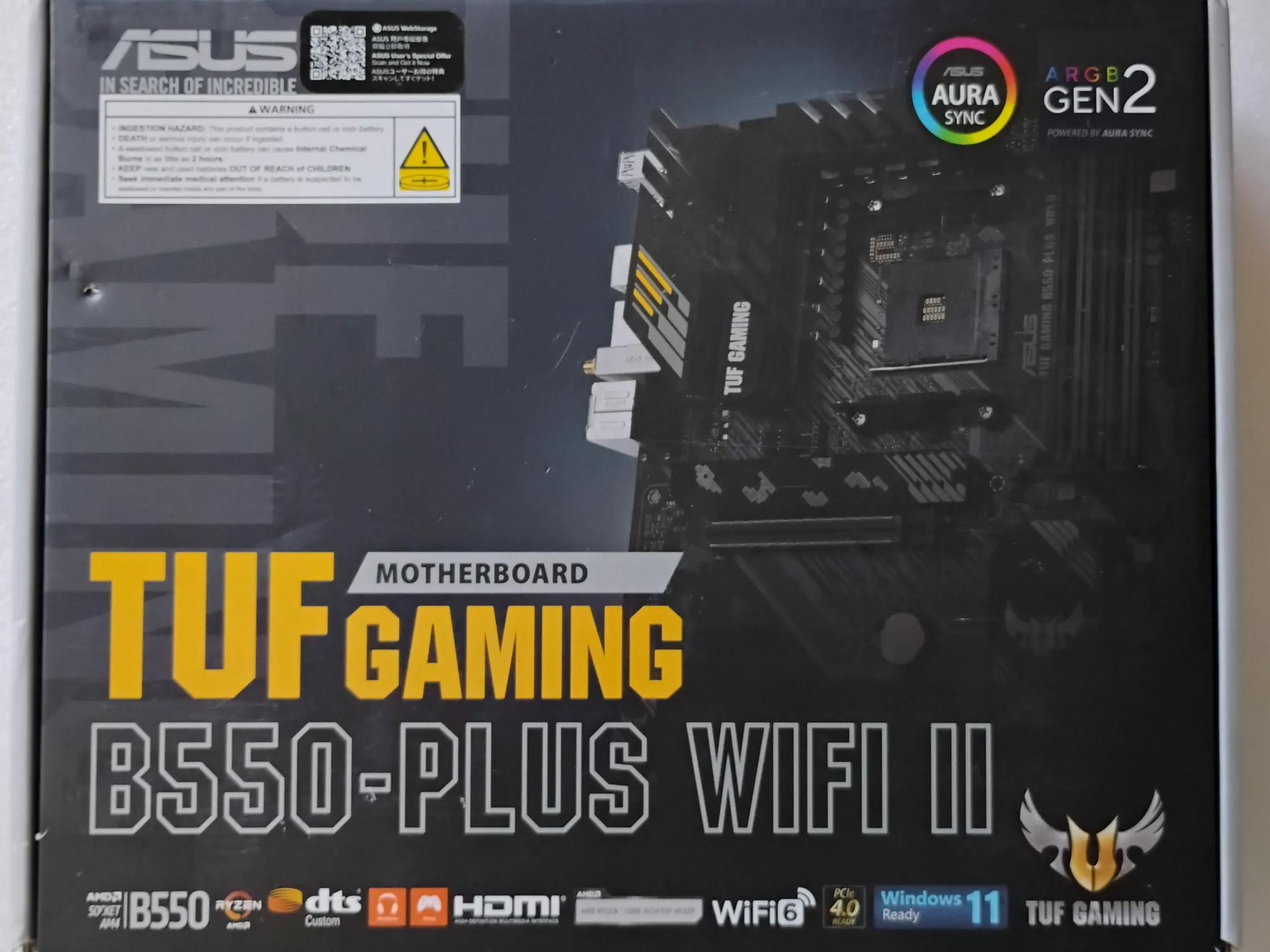 🦾 TUF GAMING B550-PLUS WIFI II Motherboard 🦾 PCIe 4.0 | Wi-Fi 6 | USB 3.2 Gen2 | 2.5 Gb Eth | AM4