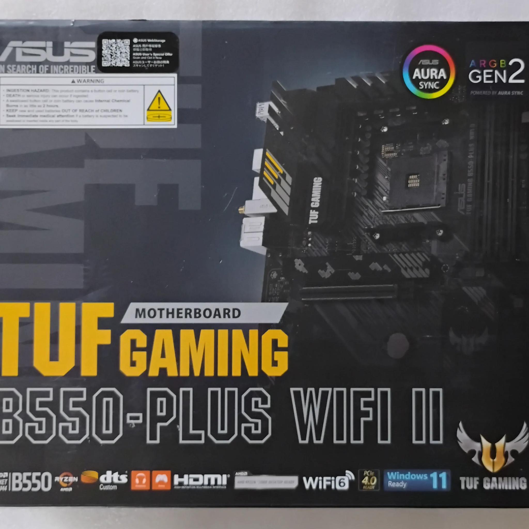 🦾 TUF GAMING B550-PLUS WIFI II Motherboard 🦾 PCIe 4.0 | Wi-Fi 6 | USB 3.2 Gen2 | 2.5 Gb Eth | AM4