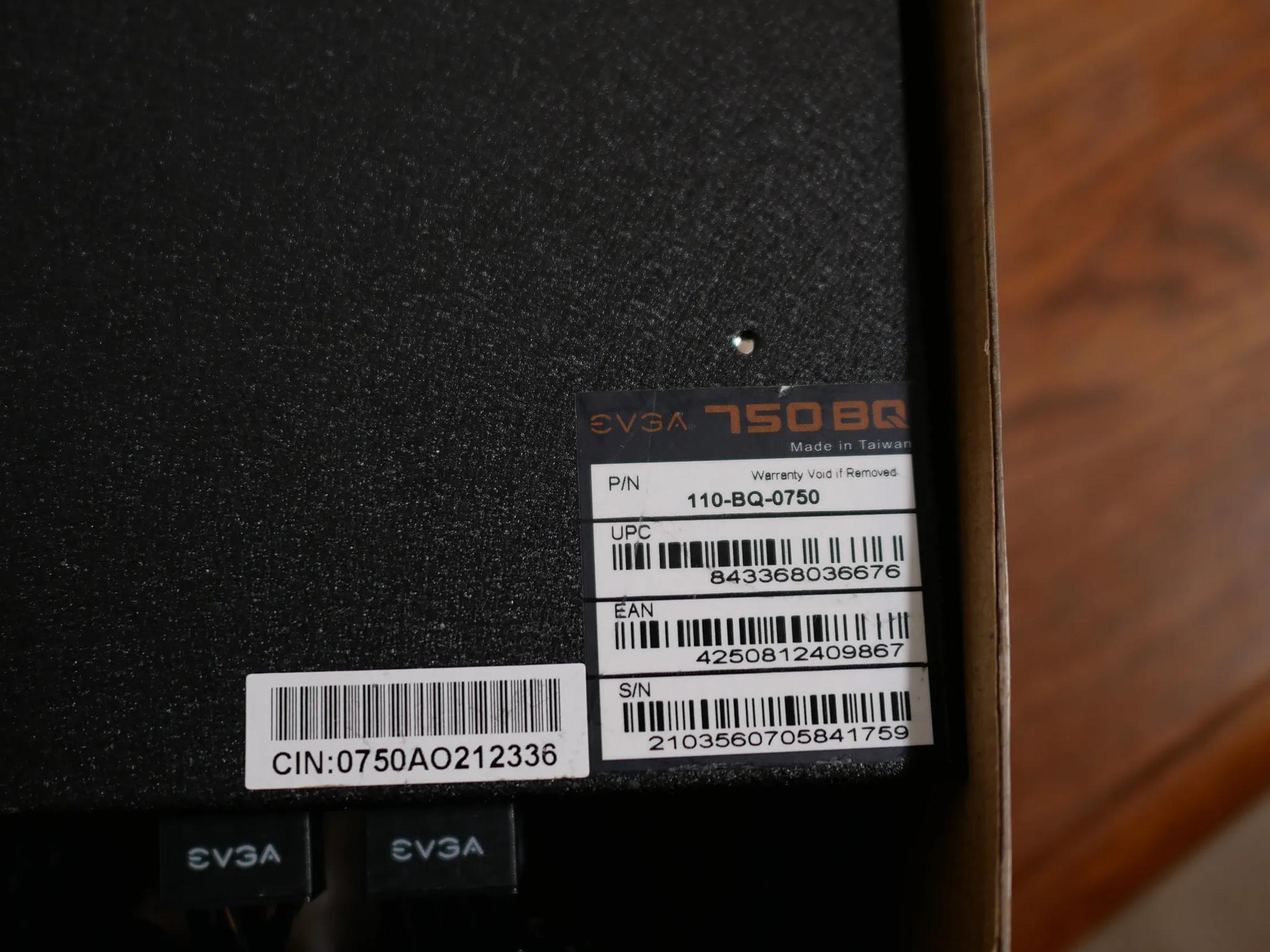 EVGA 750 BQ, 80+ BRONZE 750W Semi Modular,Power Supply 110-BQ-0750